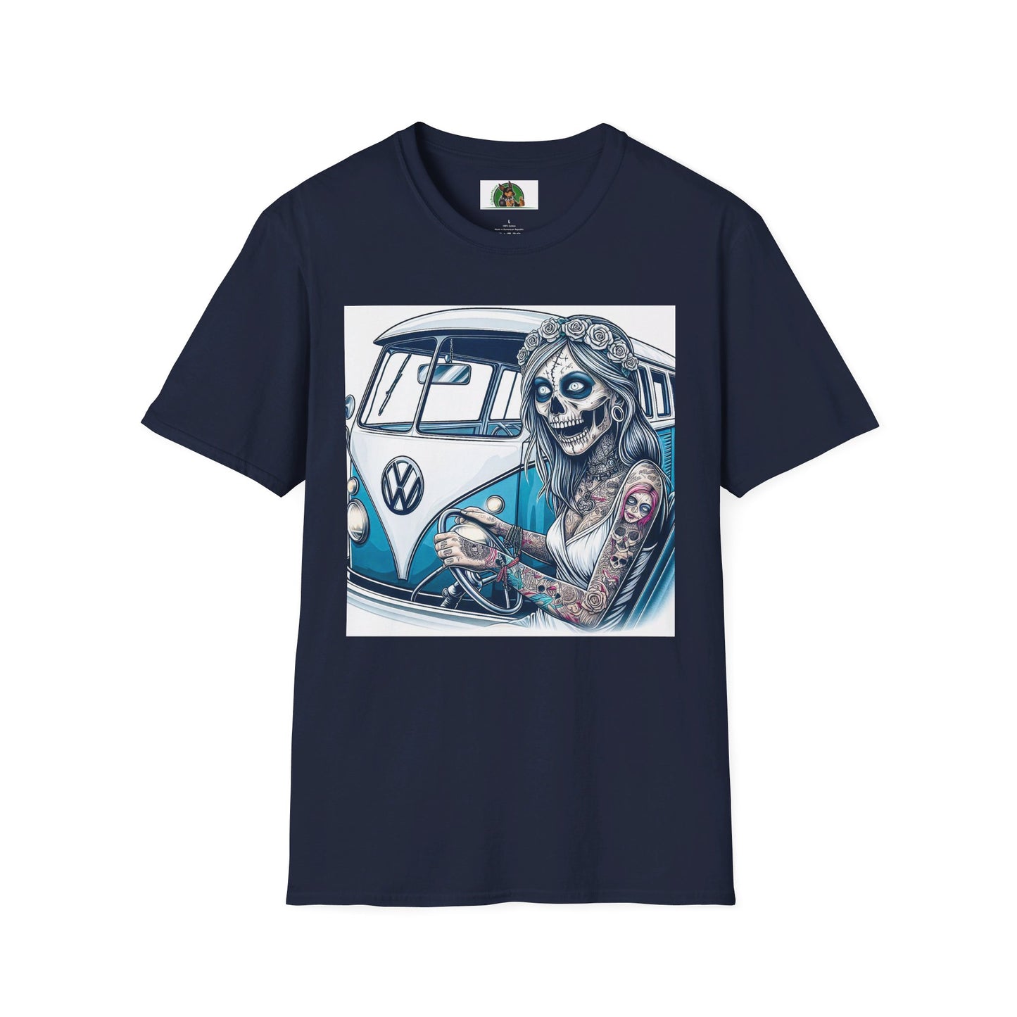 Zombie Girl T-Shirt Printify S Navy
