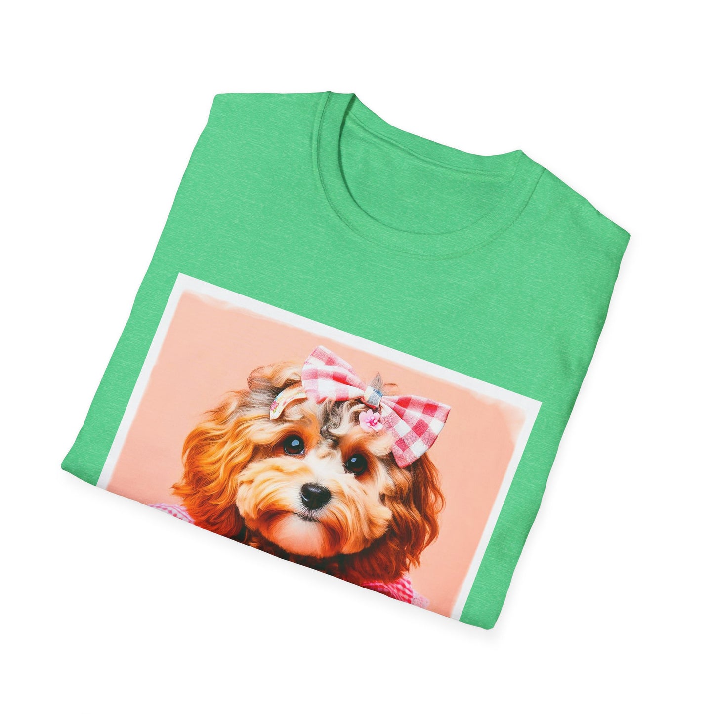 CockerPoo pretty pink bow t shirt