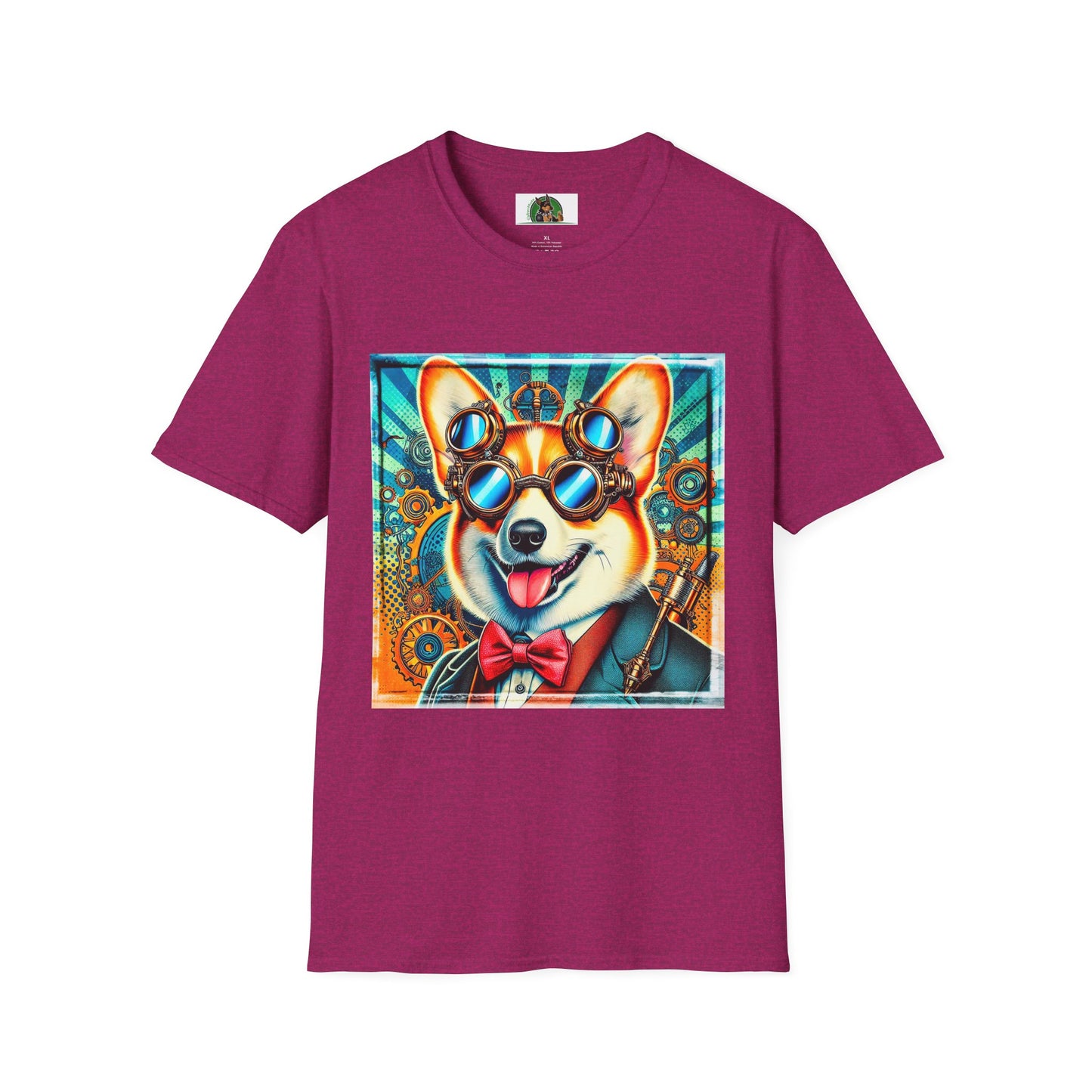 Pembroke Welsh Corgi steam punk T-Shirt Printify S Antique Heliconia