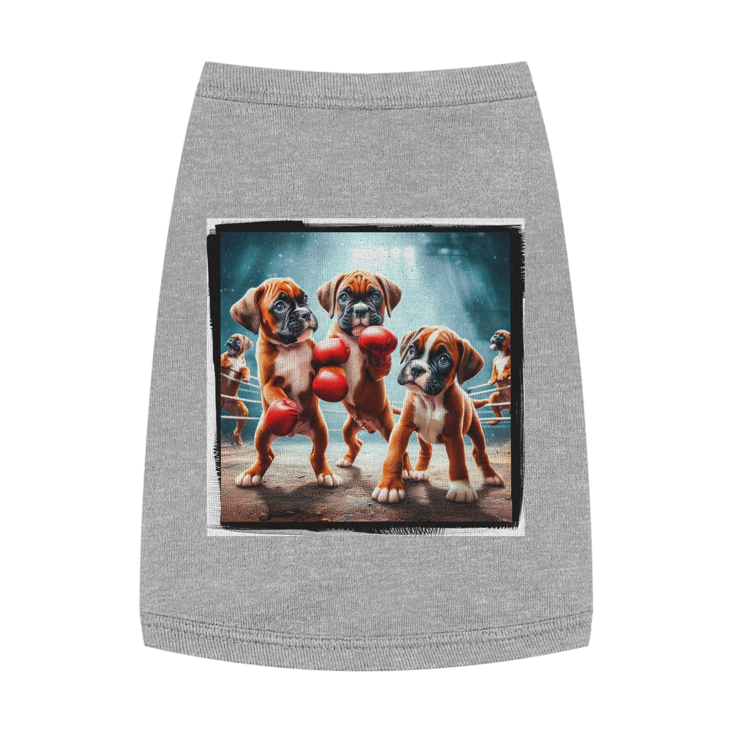 Pet Tank Top Boxer Puppies Pets Printify M Heather