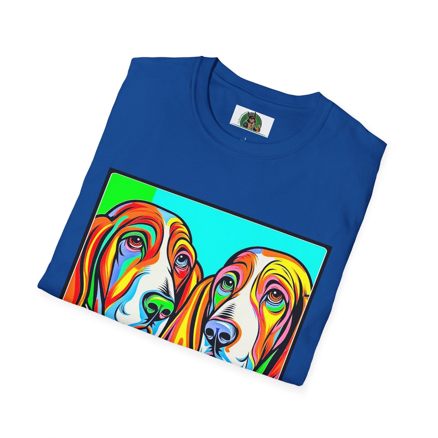 Basset Hound Couple Profile Pic T-Shirt Printify