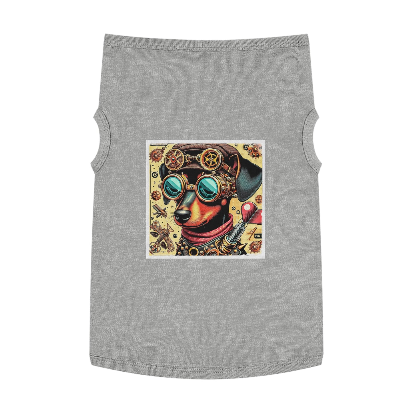 - Min Pin Tank Tops Steam punk puppy Pets Printify XL Heather