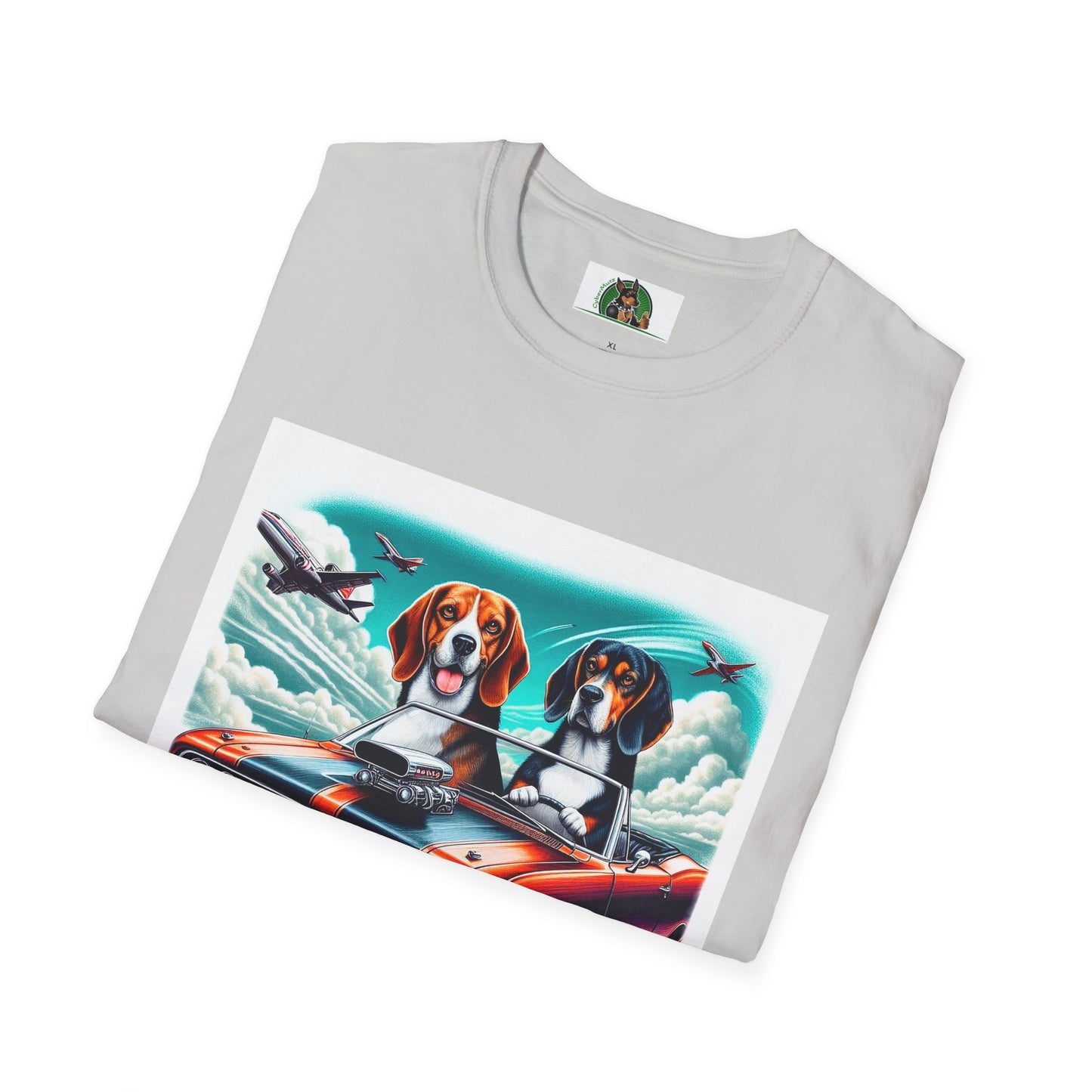 Beagle Dogs Softstyle T-Shirt - Wacky Sports Car Design