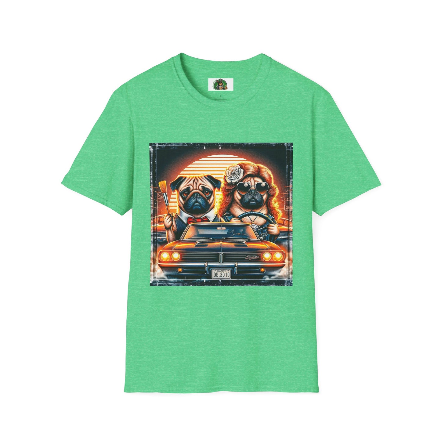 Wacky Pugs T-Shirt Printify S Heather Irish Green
