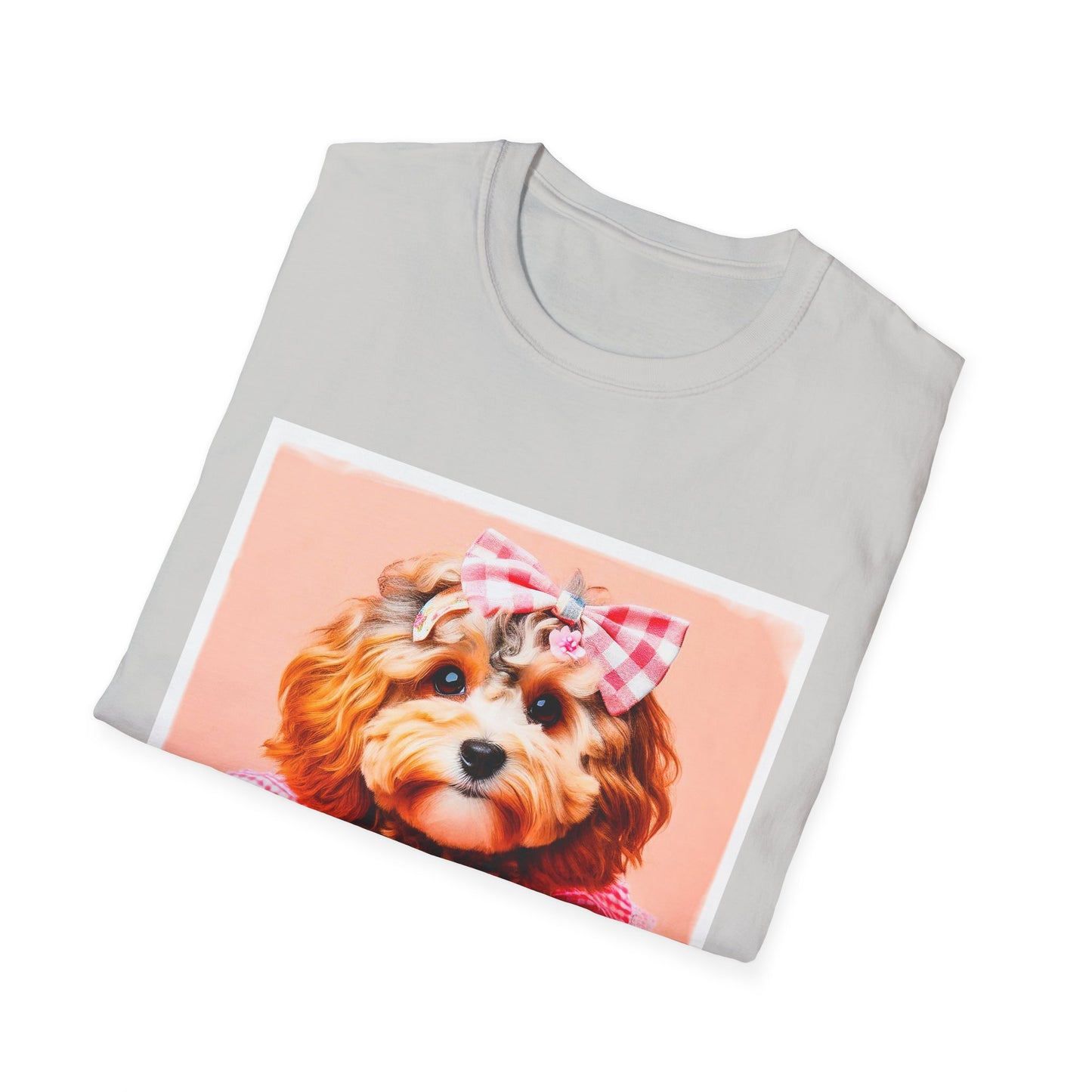 CockerPoo pretty pink bow t shirt