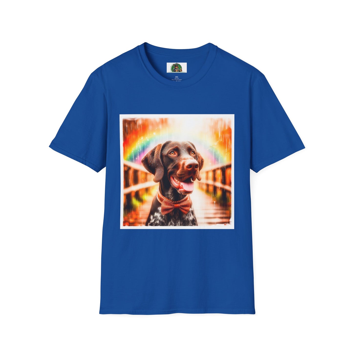 German Shorthaired Pointer rainy day t shirt T-Shirt Printify XS Royal