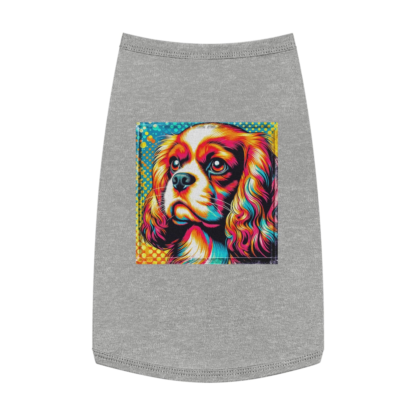 Pet Tank Top Cavalier King Charles Spaniel Colorful T Shirt Pets Printify L Heather