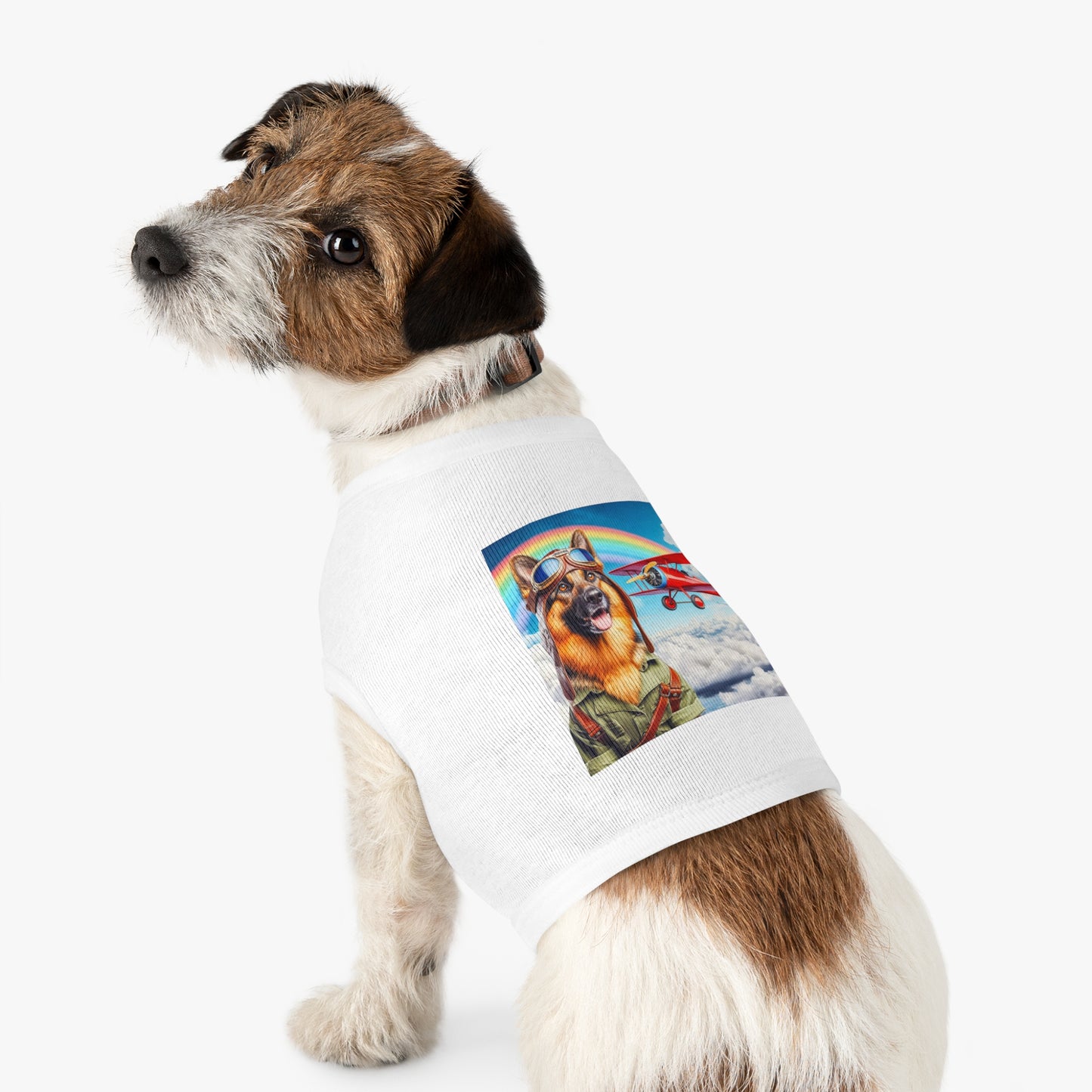 German Shepherd airplane pilot shirt Pets Printify