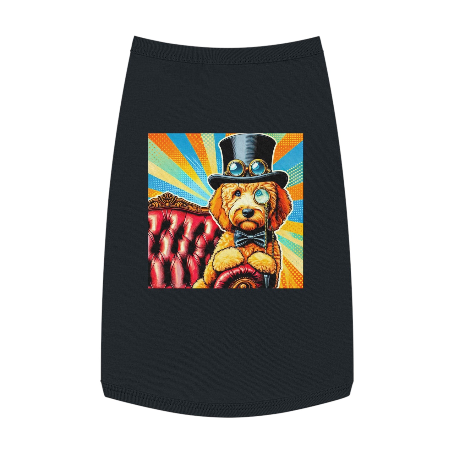 Pet Tank Golden Doodle steampunk shirt Pets Printify L Black