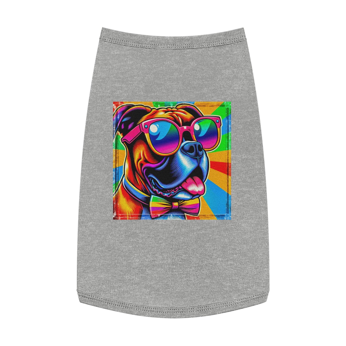 Pet Tank Top Boxer Pets Printify L Heather