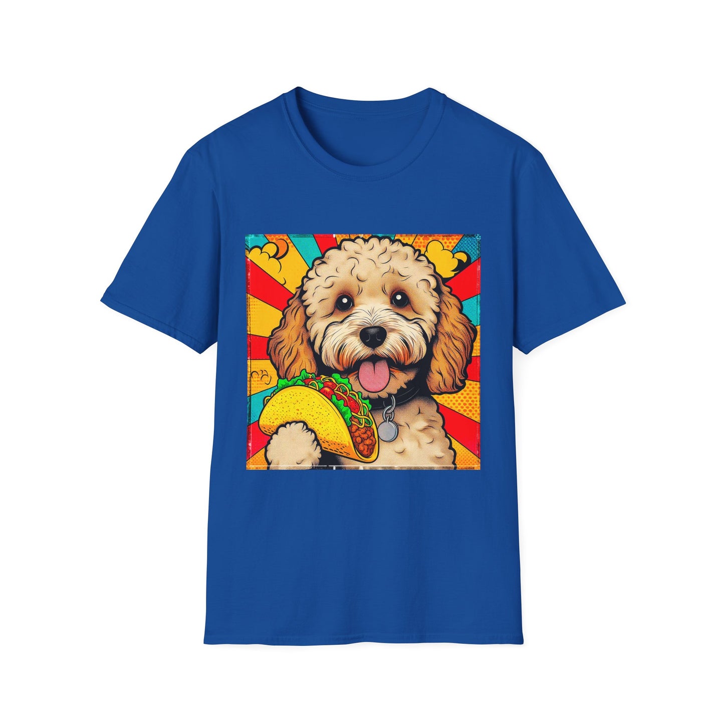 CockerPoo taco eating t shirt T-Shirt Printify XS Royal