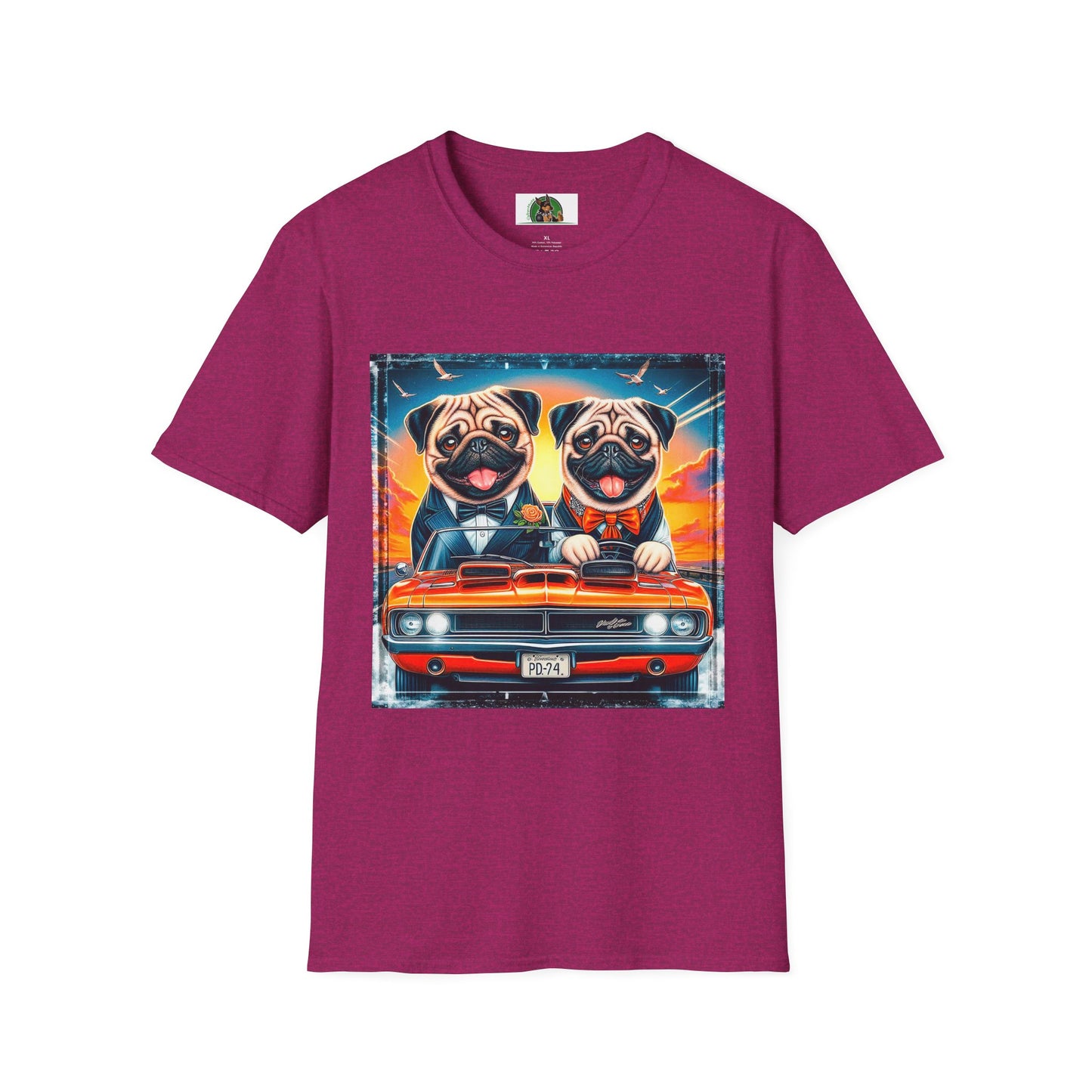 Wacky Pugs T-Shirt Printify S Antique Heliconia