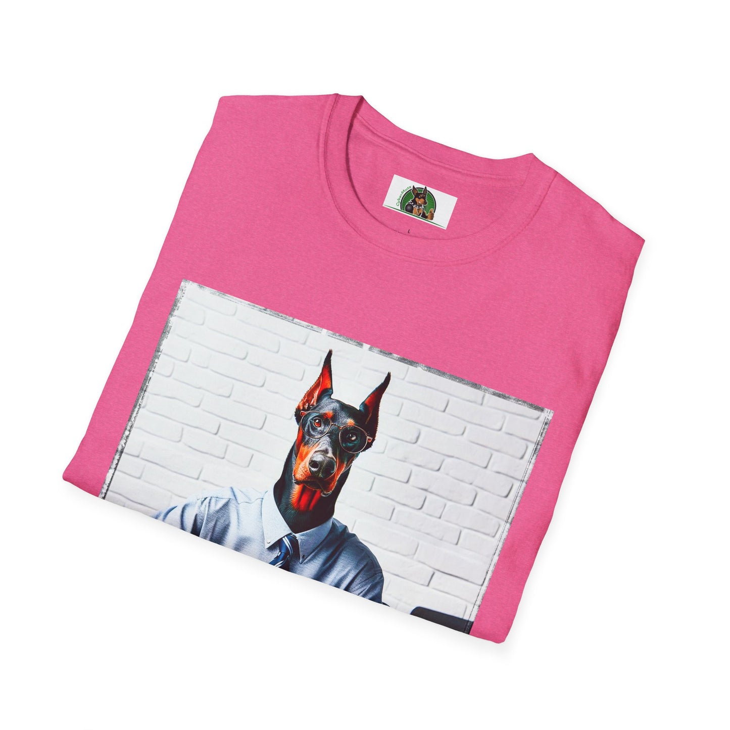 Doberman working businessman t shirt