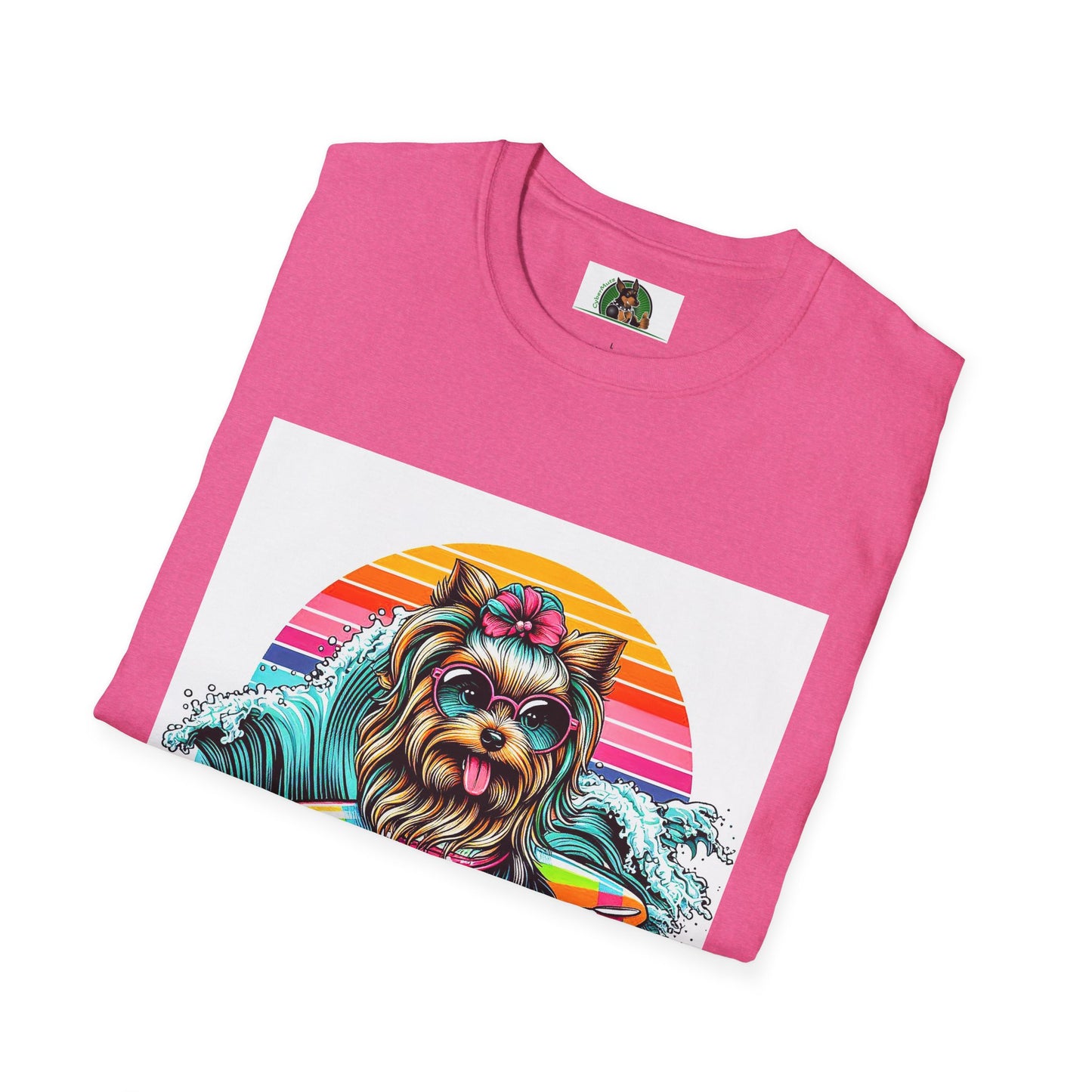 Yorkie cute girl surfer shirt