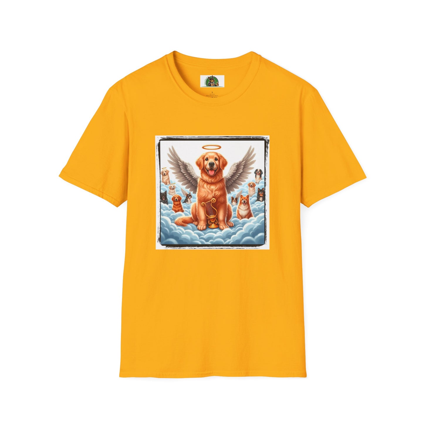 Golden Retriever heavenly frirnds shirt T-Shirt Printify S Gold
