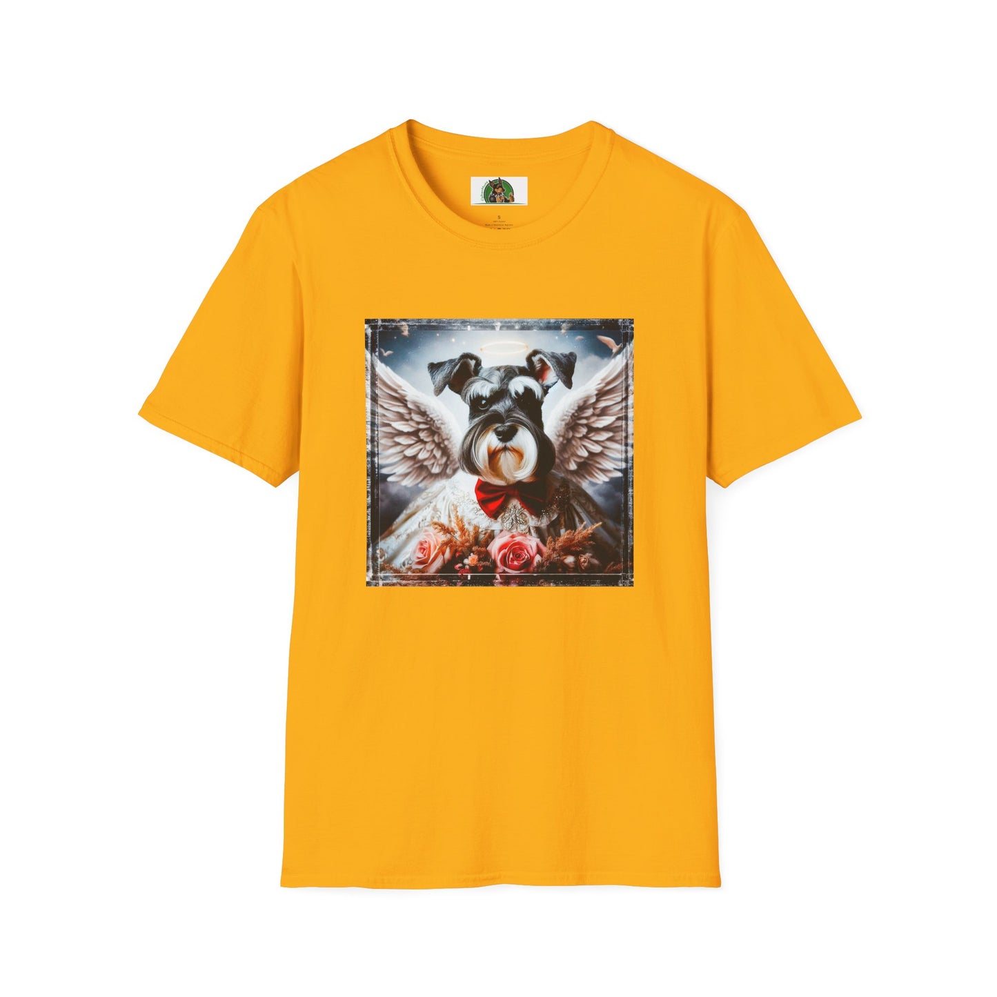 Miniture Schnauzer heavenly Angel shirt T-Shirt Printify S Gold