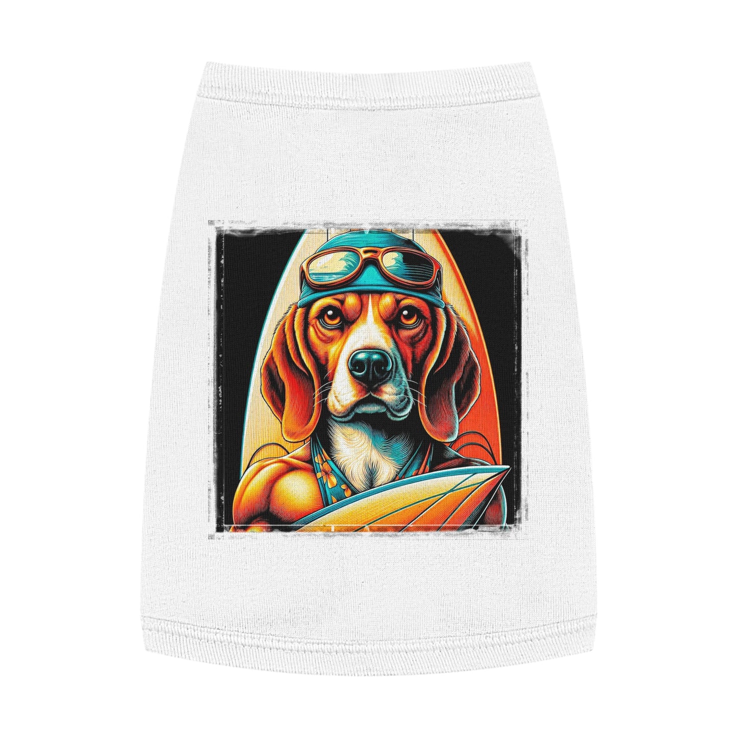 Pet Tank Top Beagle Surfer Pets Printify