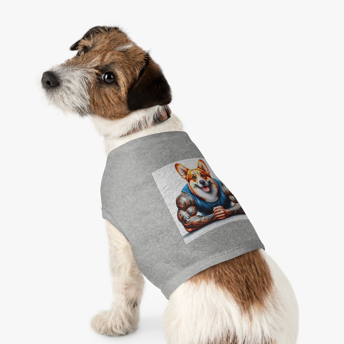 Pet Tank Top Pembroke Welsh Corgi arm day Pets Printify