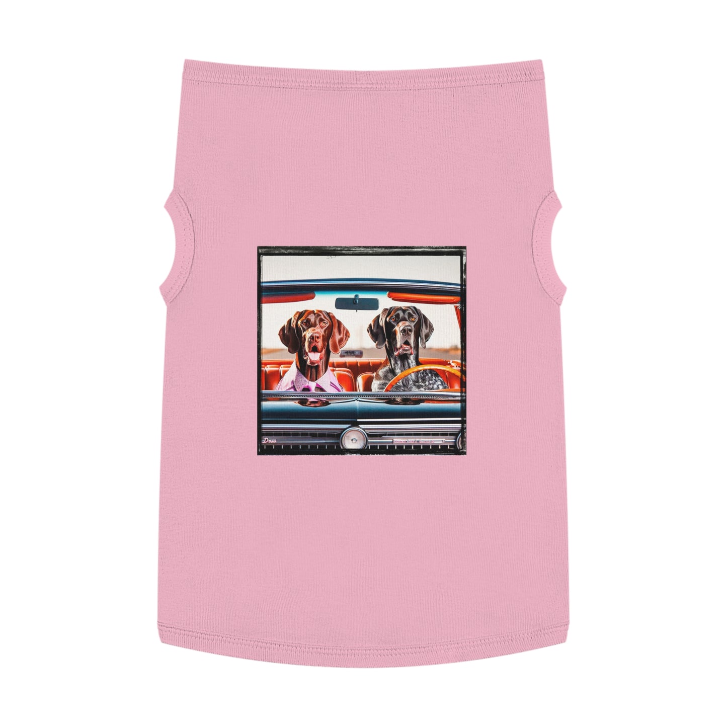 German Shorthaired Pointer driving friends t shirt Pets Printify XL Pink