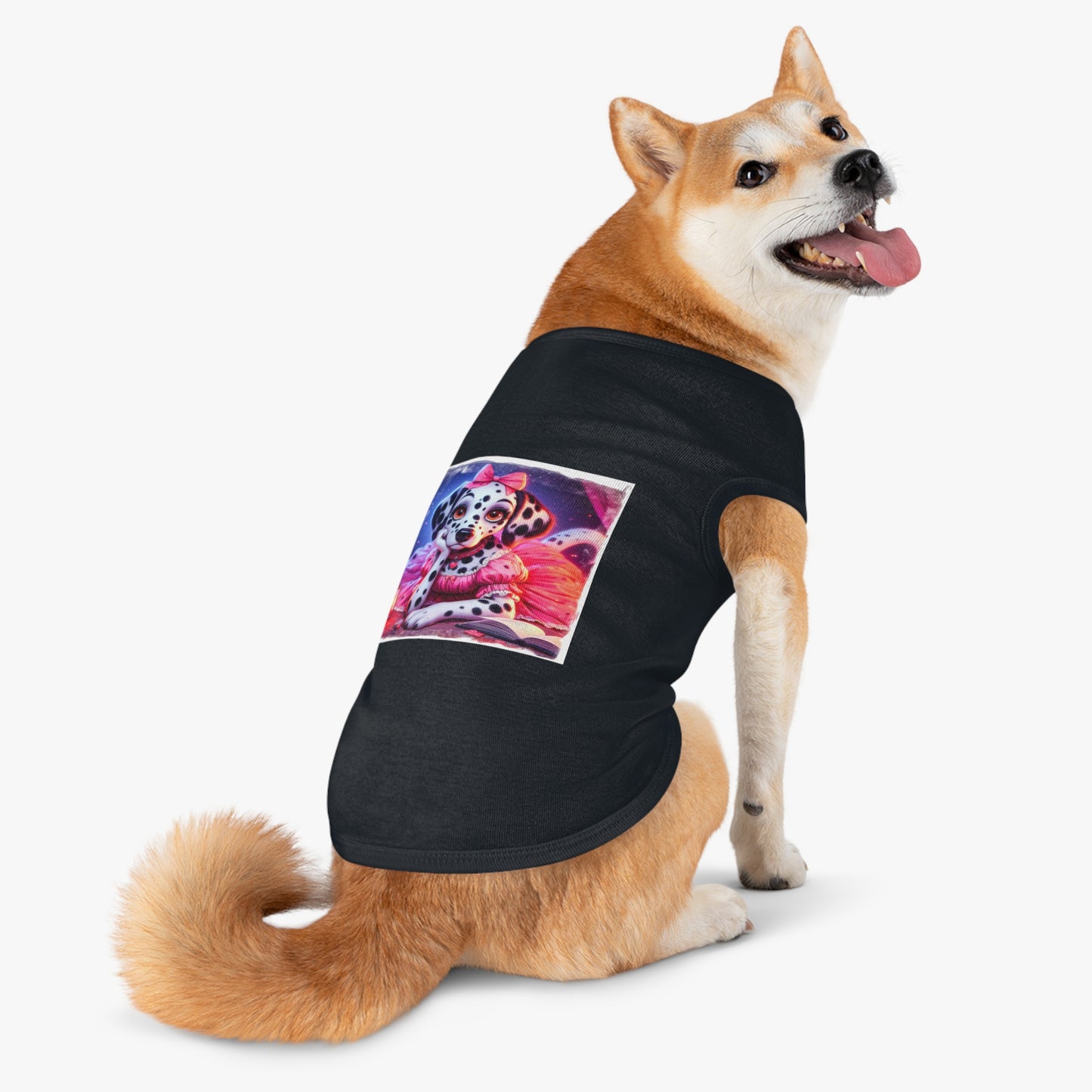 Pet Tank Top Dalmatian pretty in pink t shirt