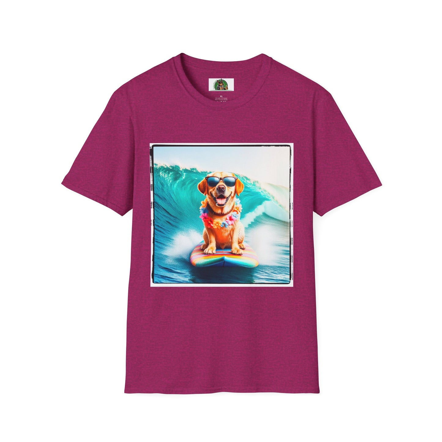 Labrador Retriever crashing waves shirt T-Shirt Printify S Antique Heliconia
