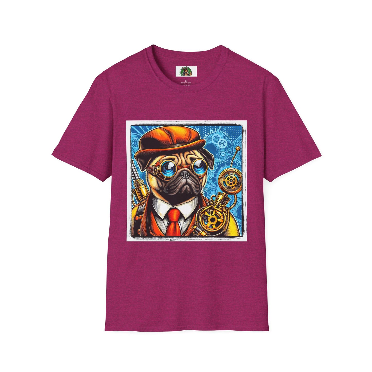 Pugs T-Shirt Printify S Antique Heliconia