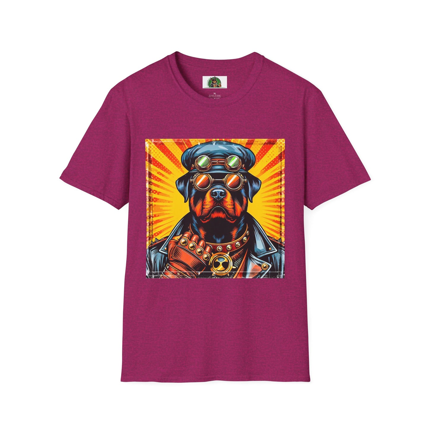 Rottweiler cool steam punk shirt T-Shirt Printify S Antique Heliconia
