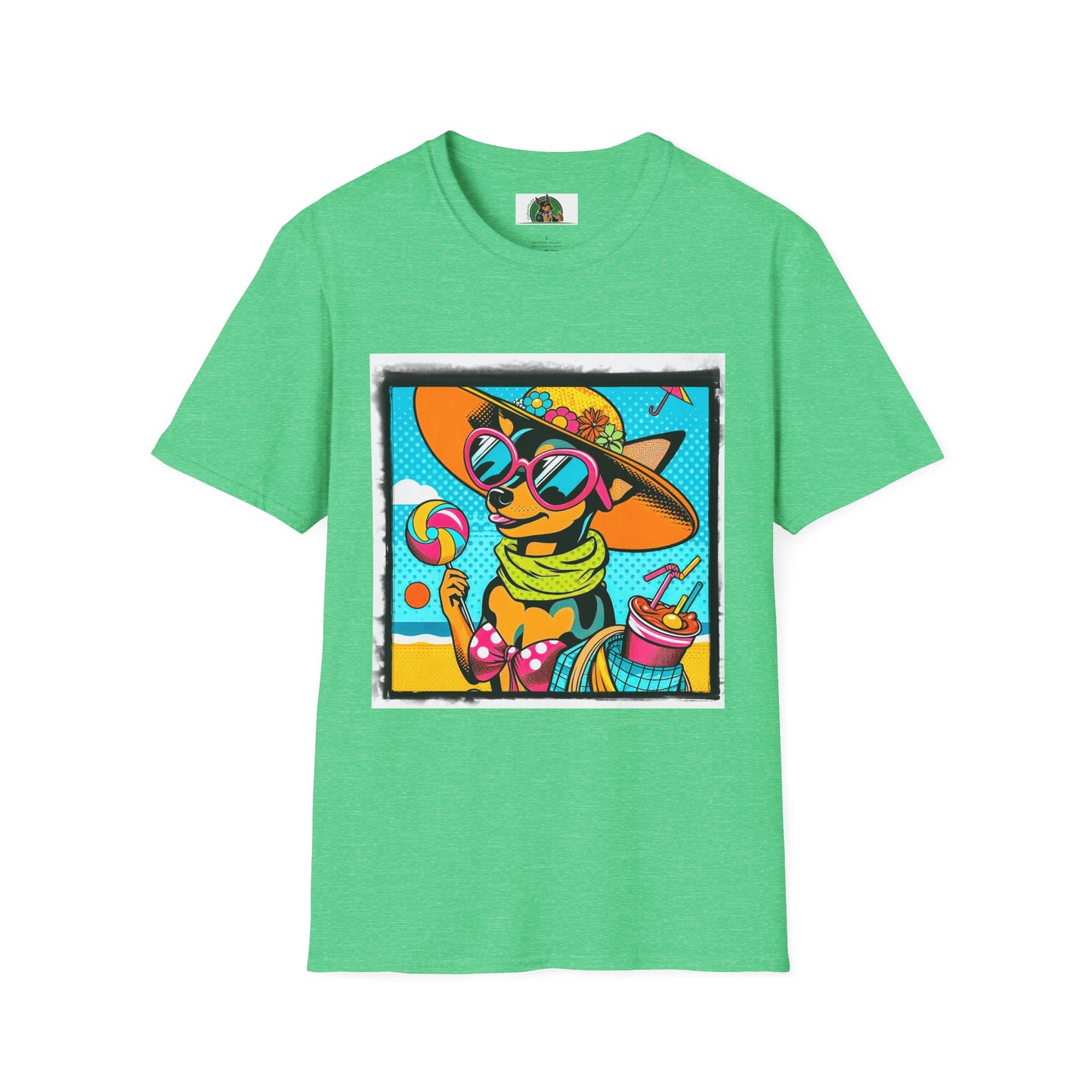 Min Pin T-Shirt beach vacation T-Shirt Printify S Heather Irish Green