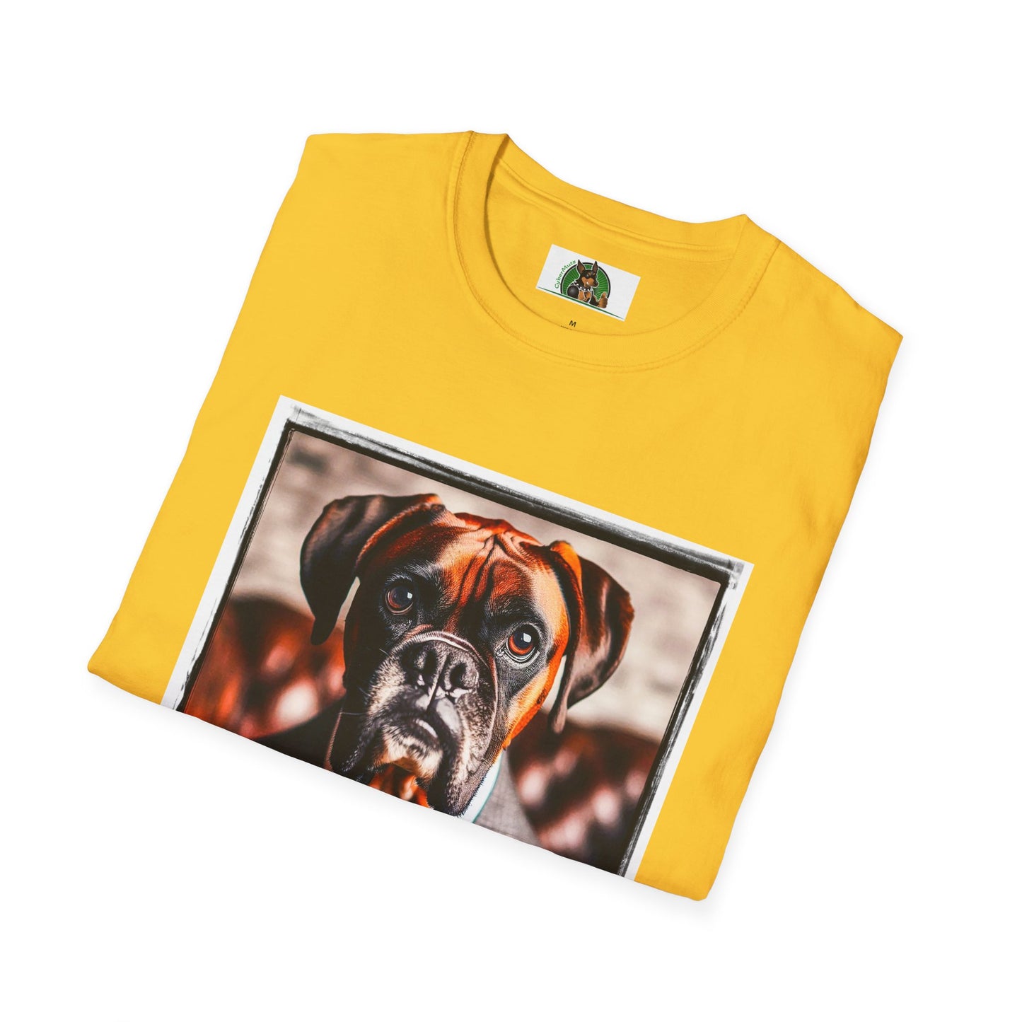 Boxer Dog In Suit Shirt T-Shirt Printify