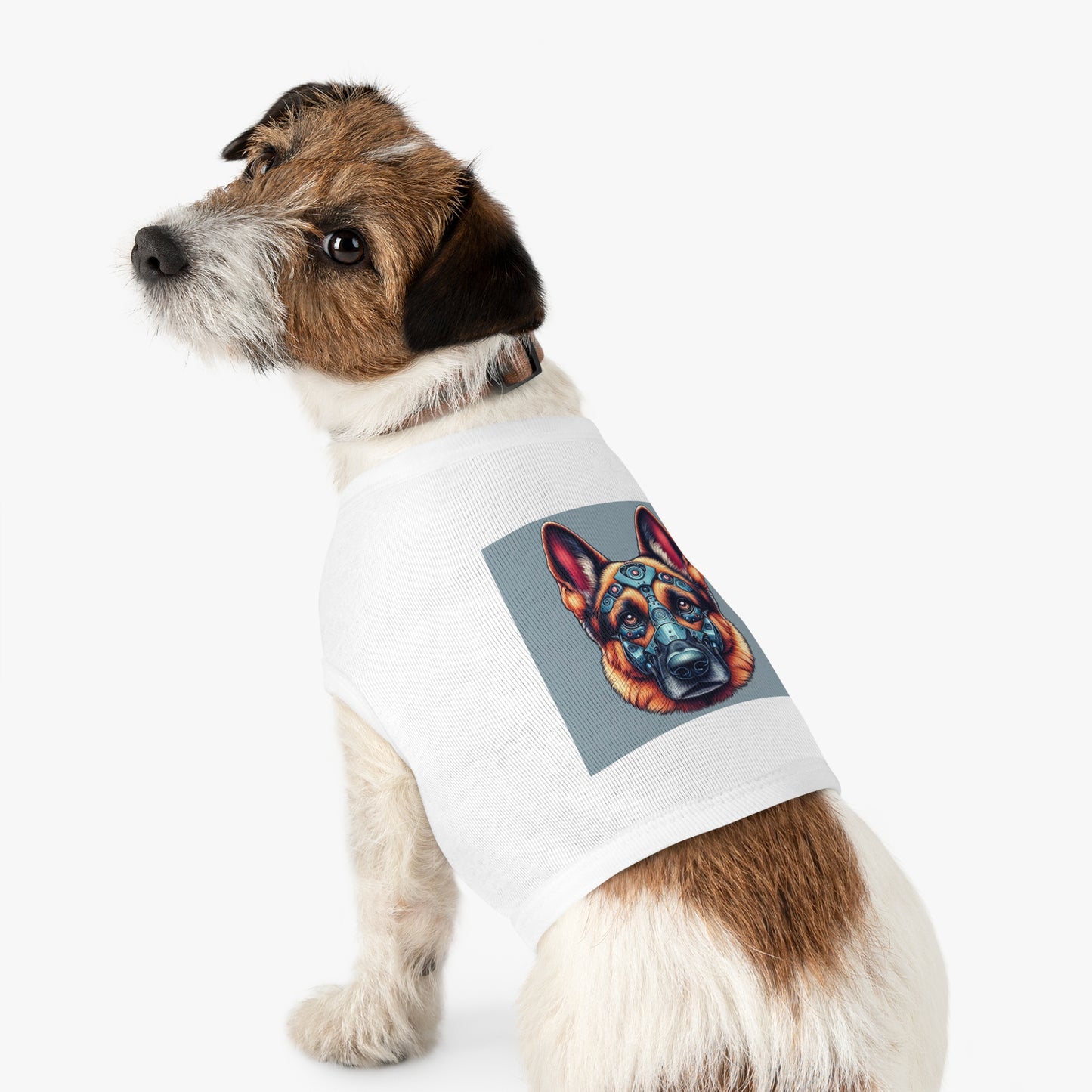 German Shepherd robot shirt Pets Printify