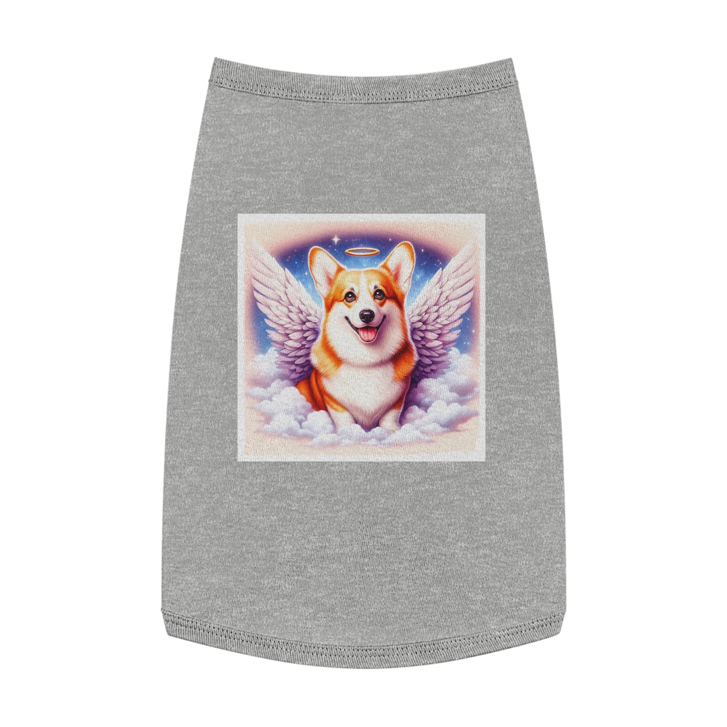 Pet Tank Top Pembroke Welsh Corgi angel Pets Printify L Heather