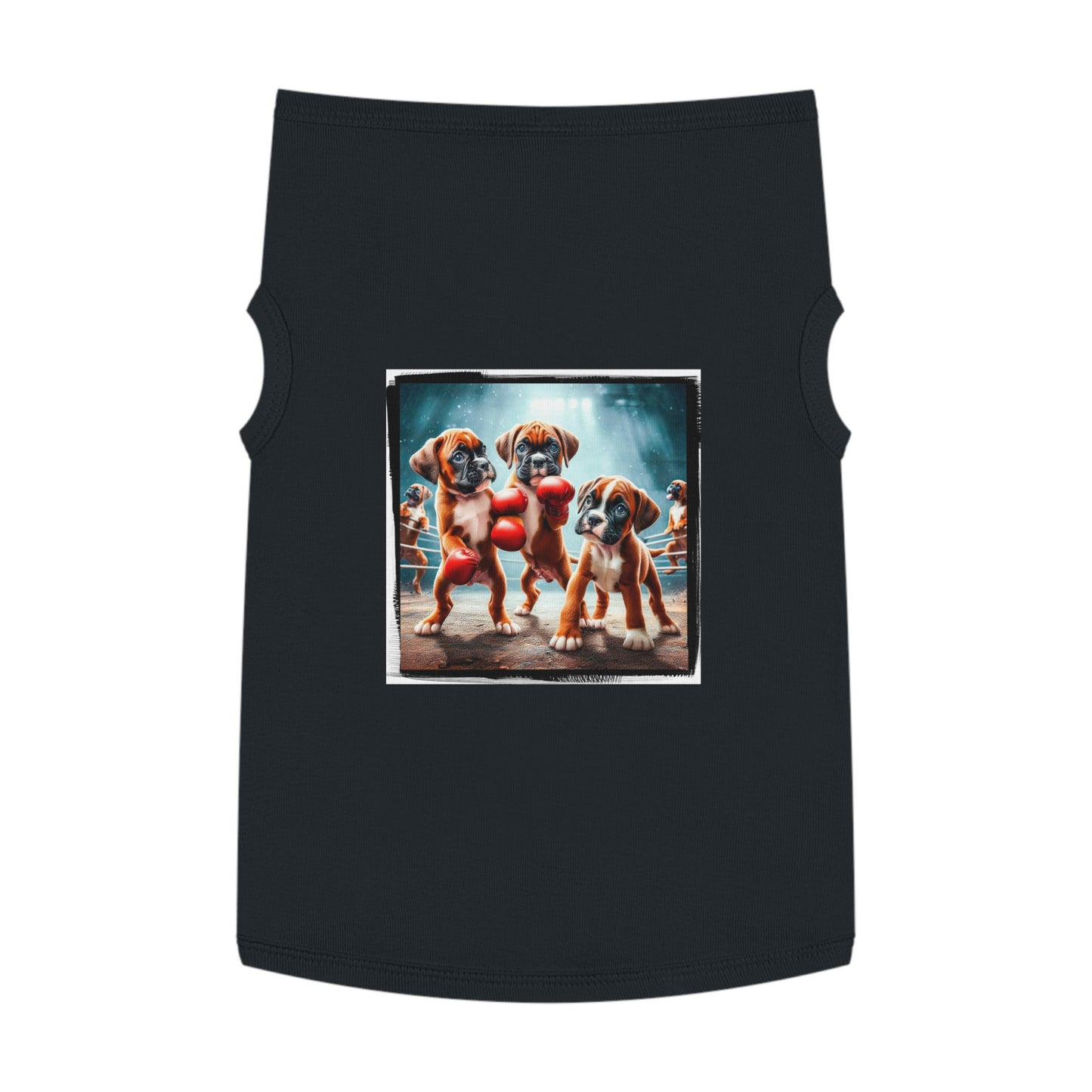 Pet Tank Top Boxer Puppies Pets Printify XL Black