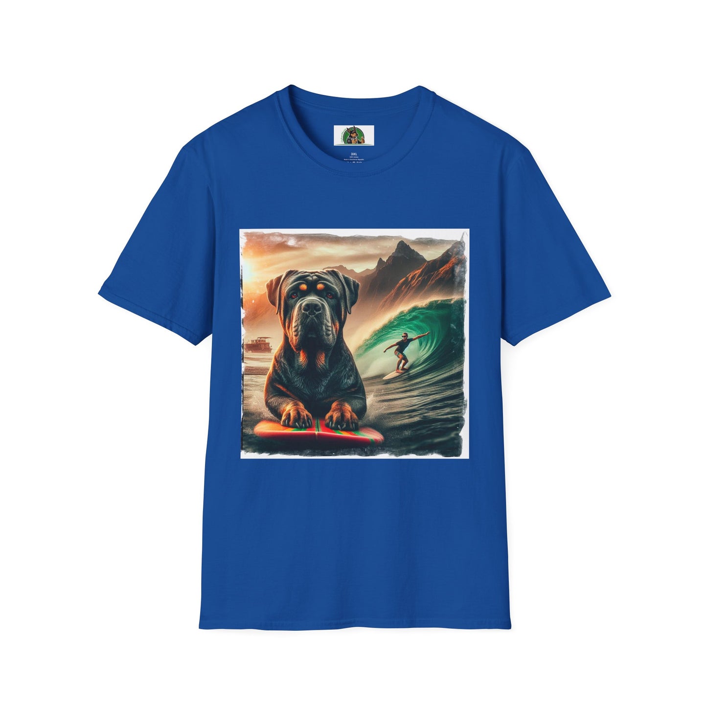 Cane Corso Surfer Dog At Beach T-Shirt Printify XS Royal