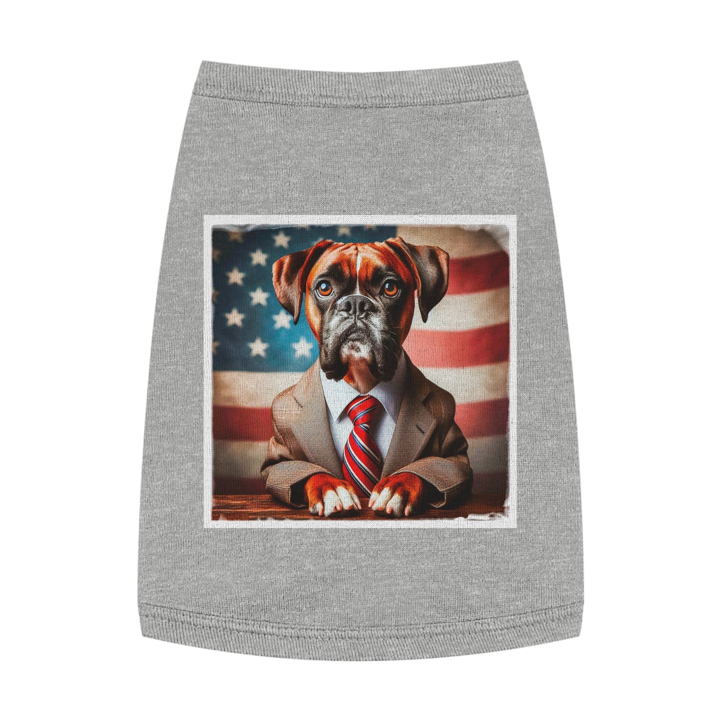 Pet Tank Top Boxer Pets Printify M Heather