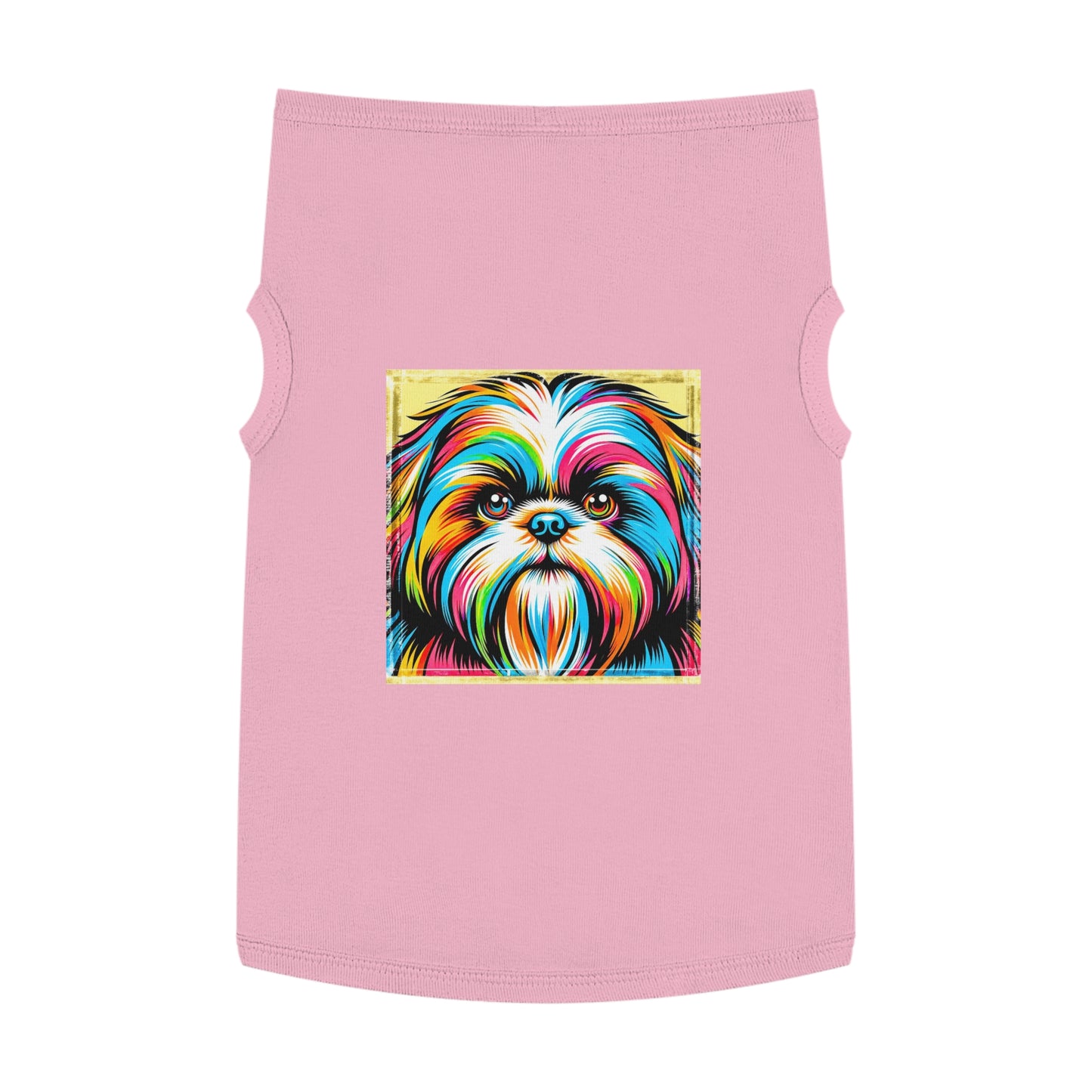 Pet Tank Top Shih Tzu colorful puppy Pets Printify XL Pink