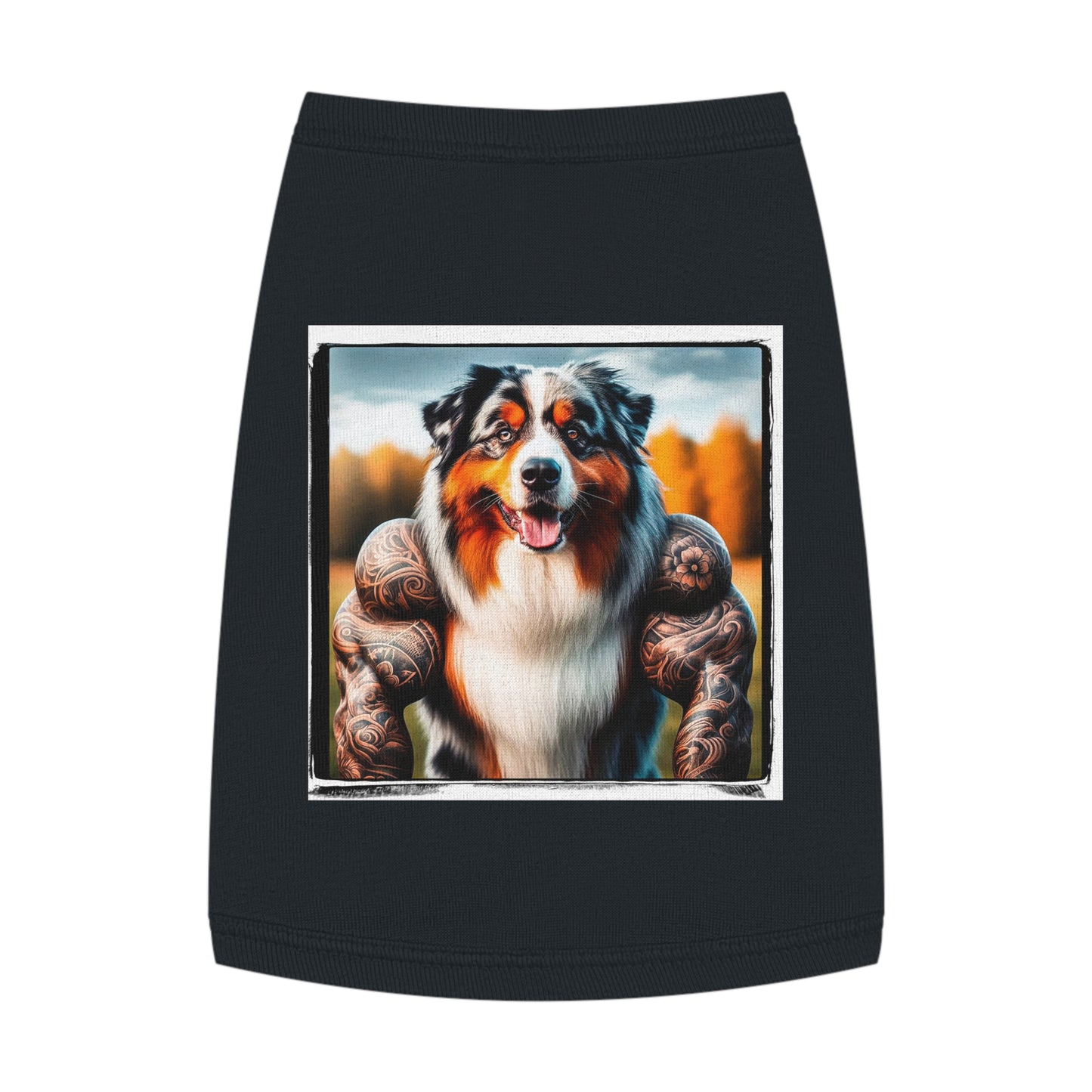 Pet Tank Top Australian Shepherd Pets Printify M Black
