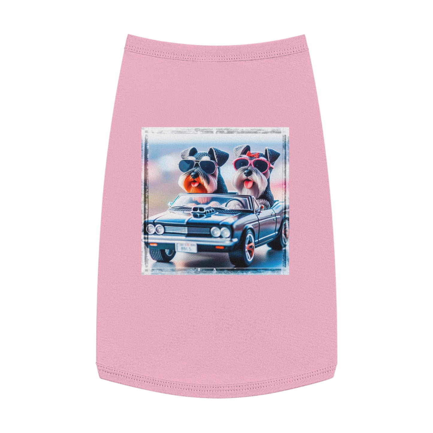 Miniature Schnauzers driving friends shirt Pets Printify L Pink