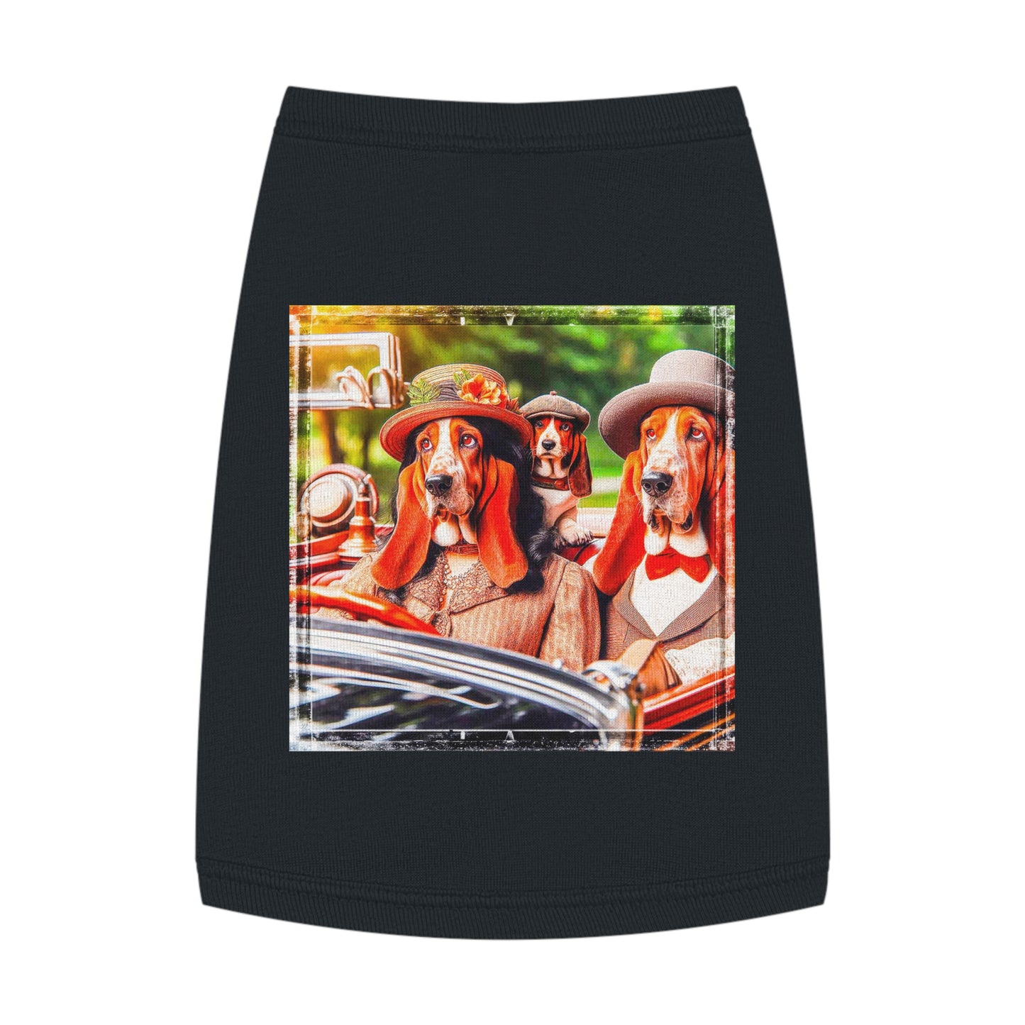 Pet Tank Top Wacky Basset Hound Pets Printify M Black