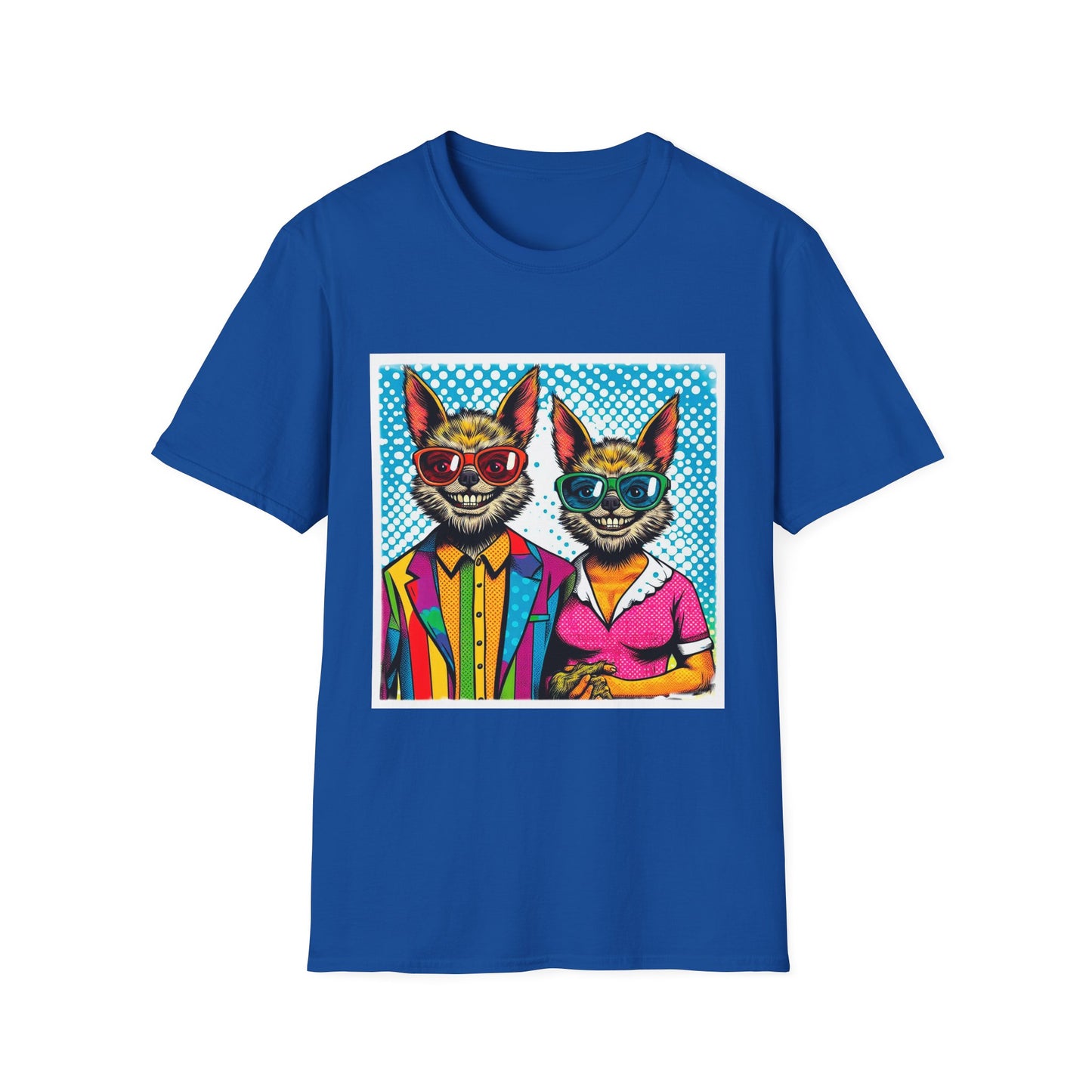 Chupacabra smiling couple t shirt T-Shirt Printify XS Royal
