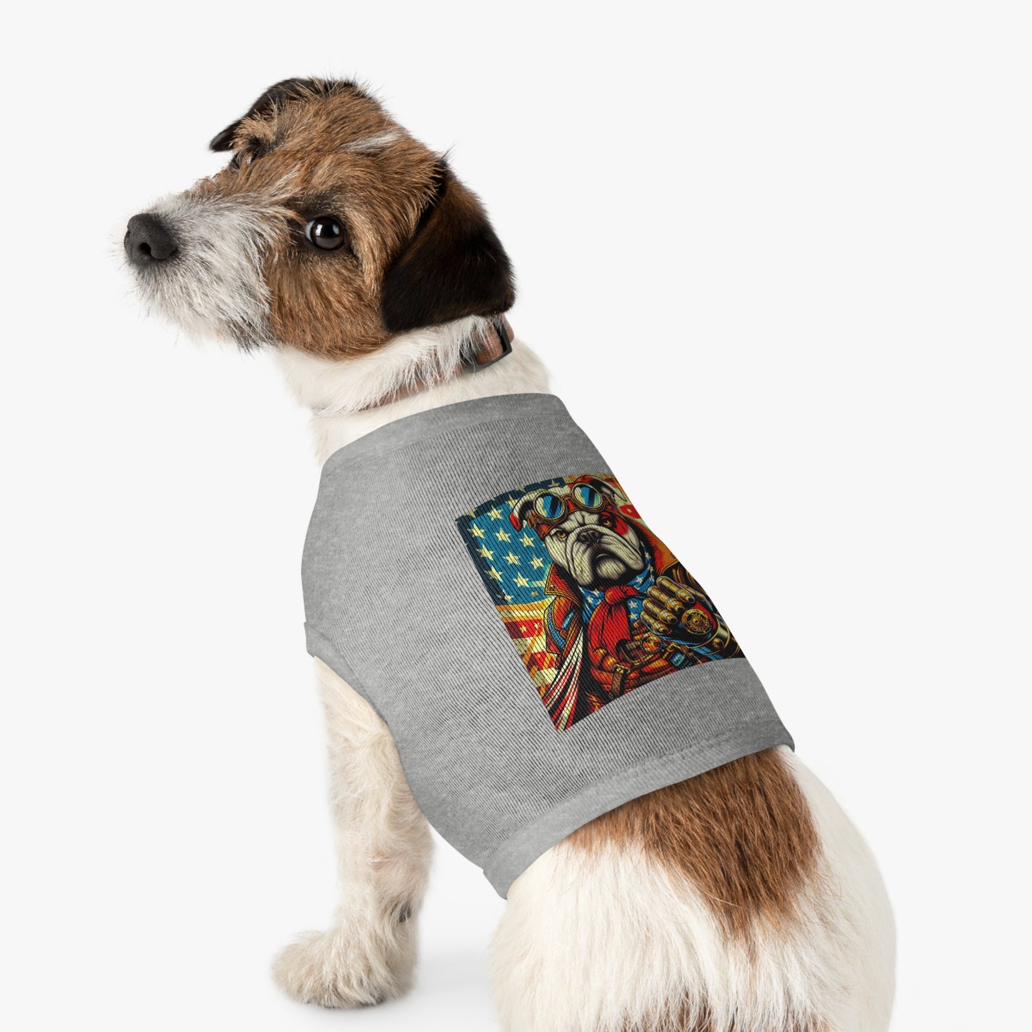 Pet Tank Top Bulldog stream punk t shirt Pets Printify