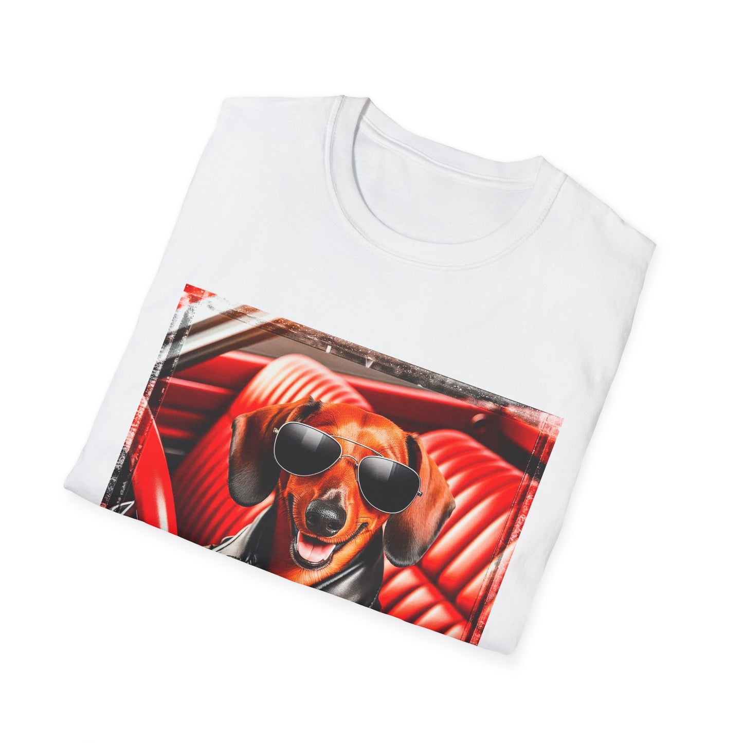 Wacky Dachshund grease lightning t shirt T-Shirt Printify