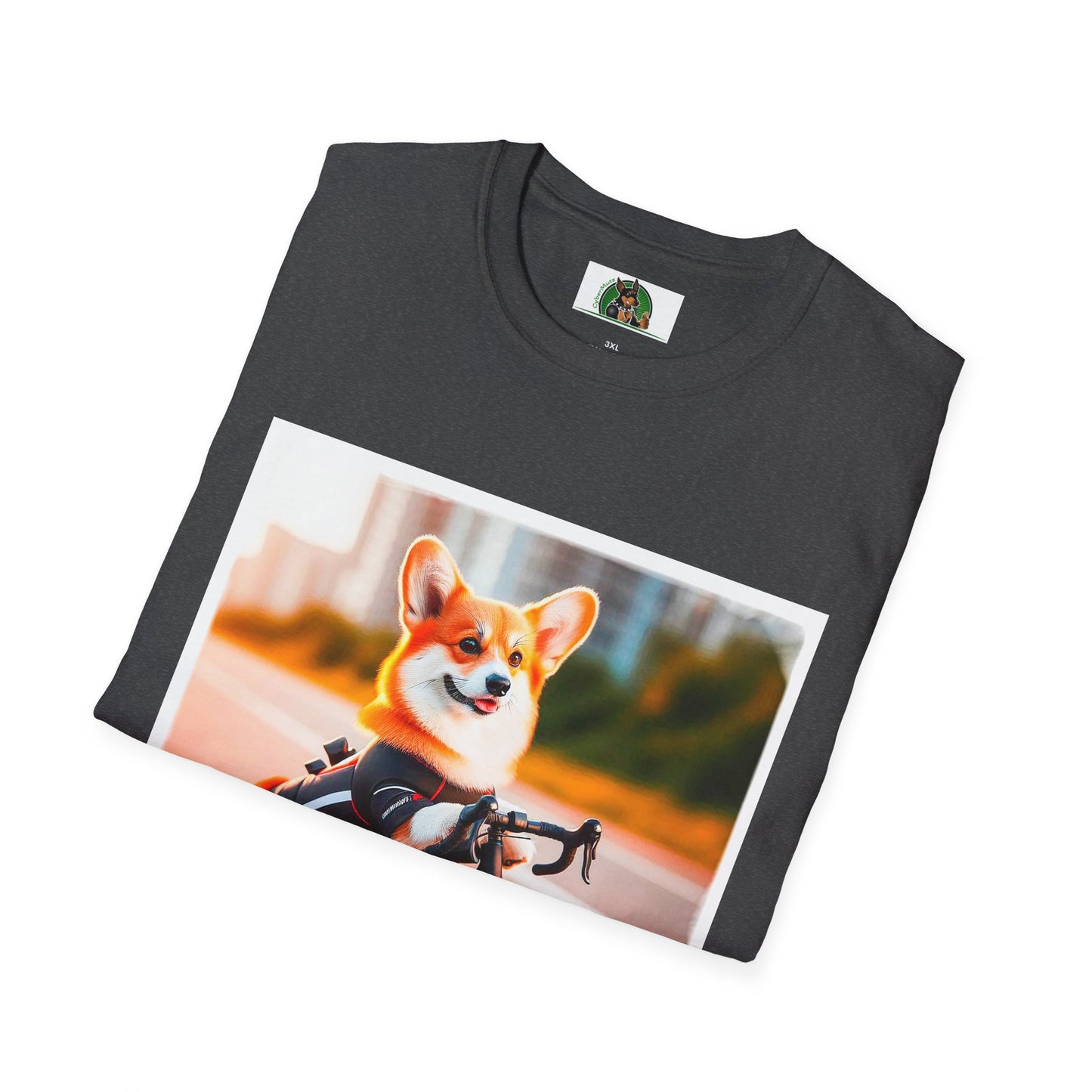 Pembroke Welsh Corgi tiny bike shirt T-Shirt Printify