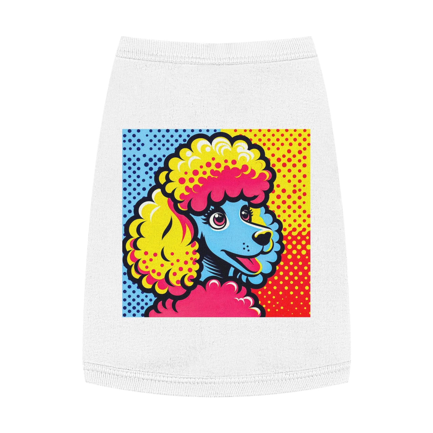 Pet Tank Top Poodle pretty colors Pets Printify M White