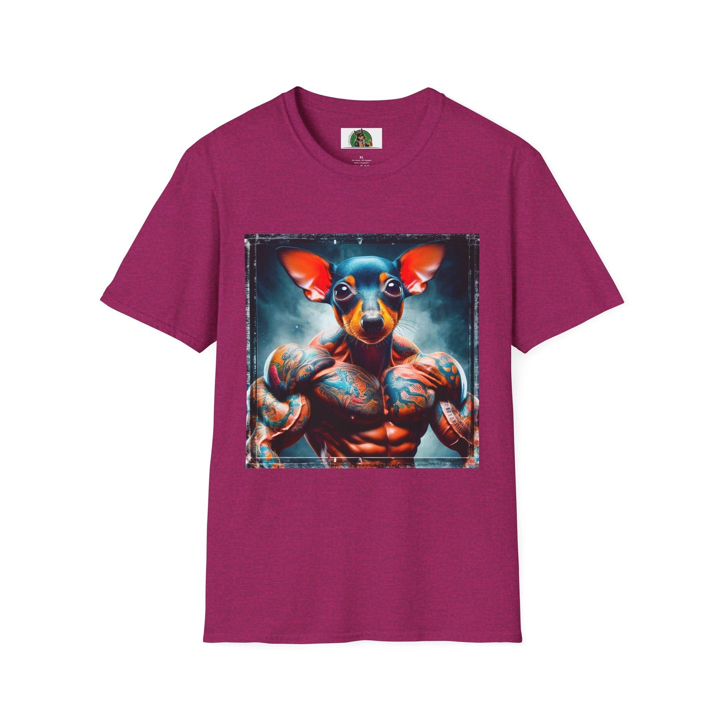 Rat Terrier T-Shirt muscles T-Shirt Printify S Antique Heliconia