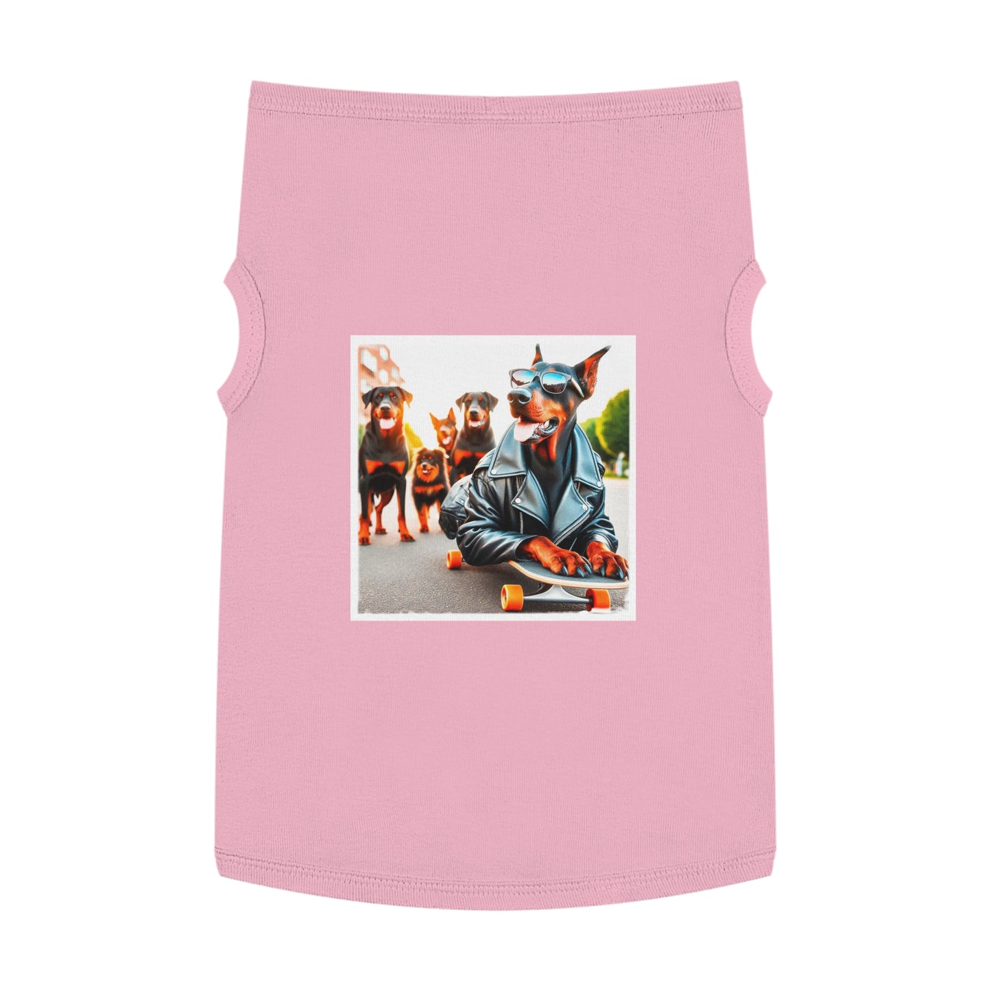 Pet Tank Top Doberman skateboard crew t shirt Pets Printify XL Pink