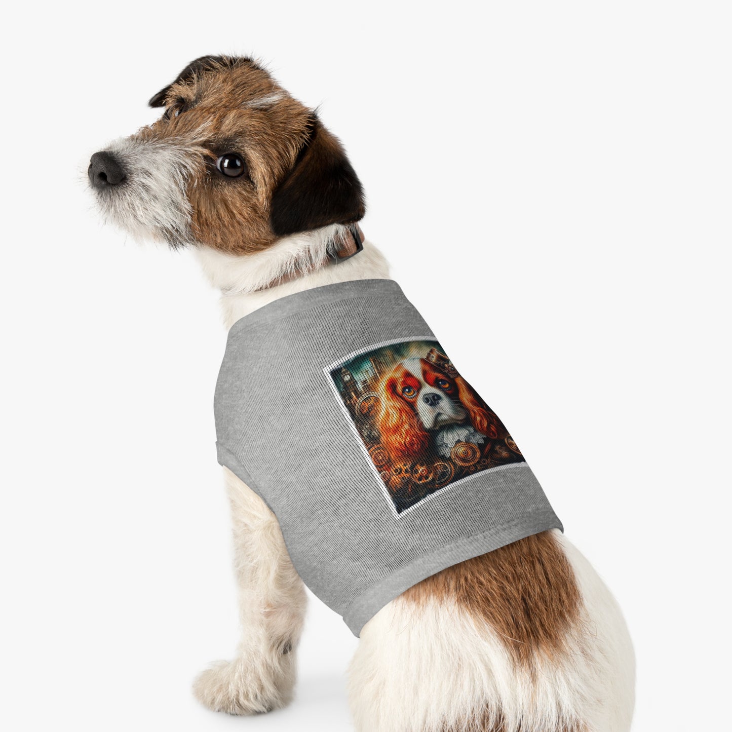 Pet Tank Top Cavalier King Charles Spaniel Steam Punk T Shirt Pets Printify