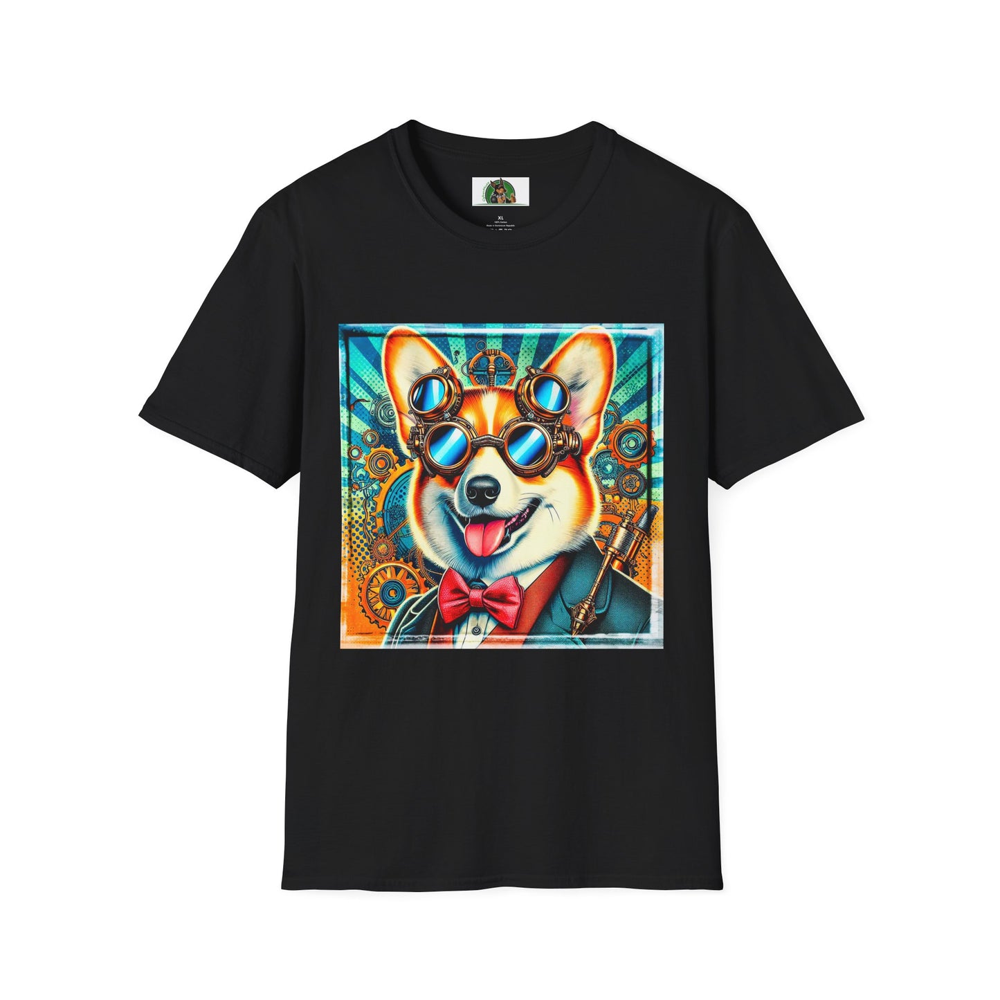 Pembroke Welsh Corgi steam punk T-Shirt Printify XS Black
