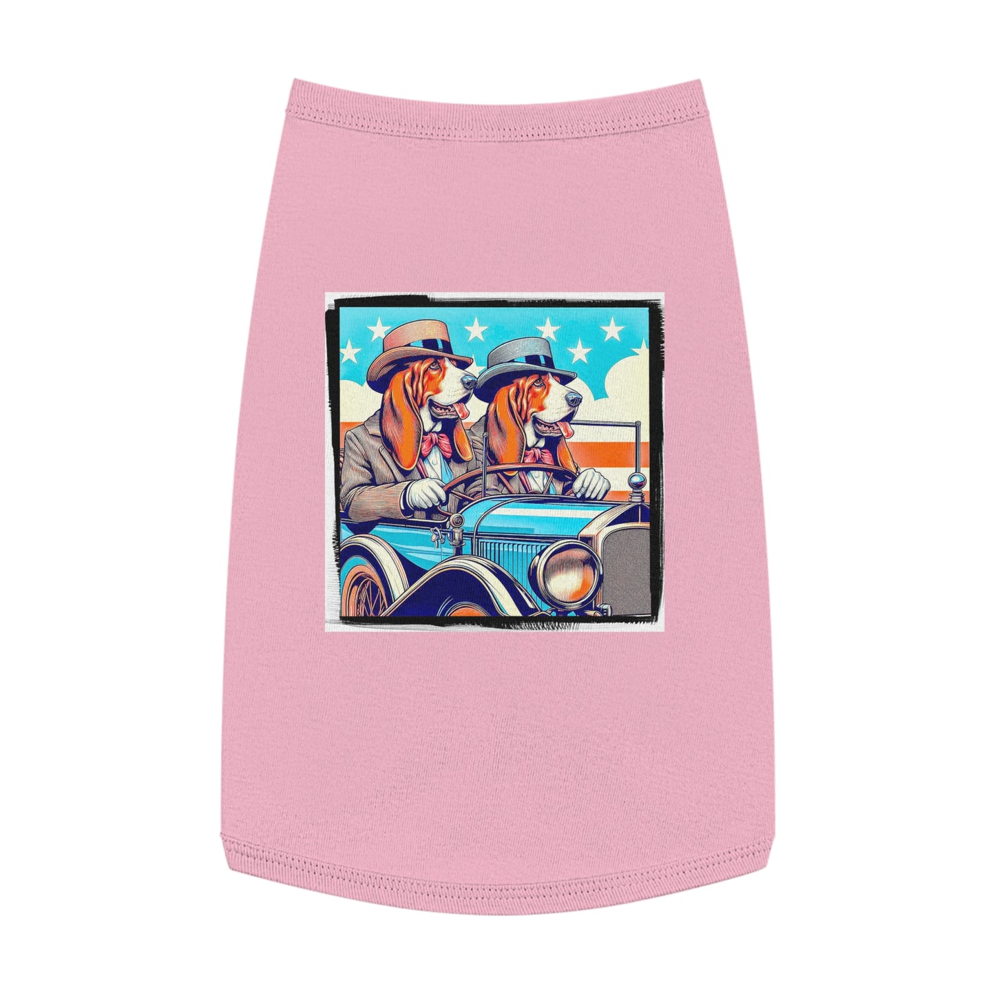 Pet Tank Top Wacky Basset Hound Pets Printify L Pink