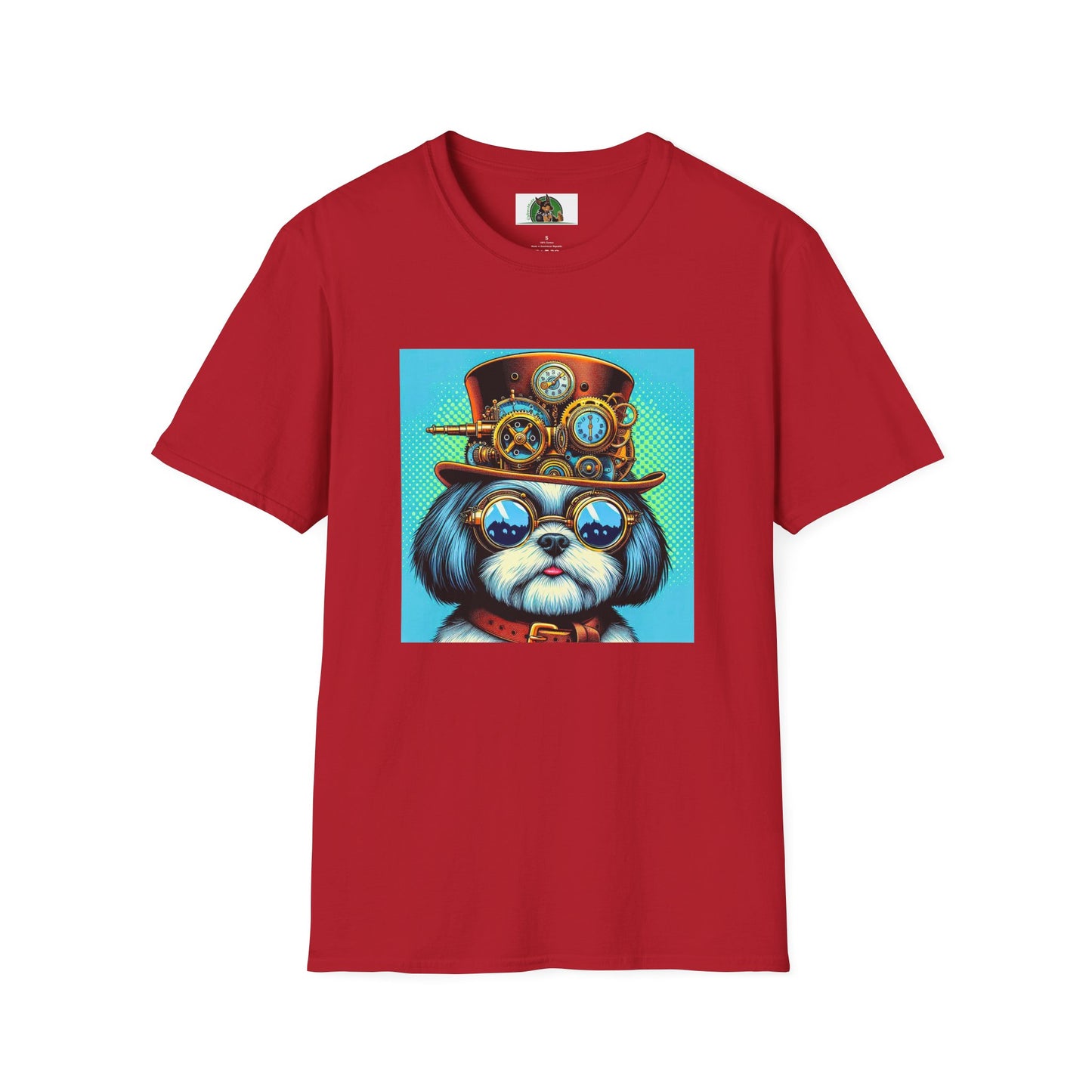 Shih Tzu steam punk cutie T-Shirt Printify S Cherry Red
