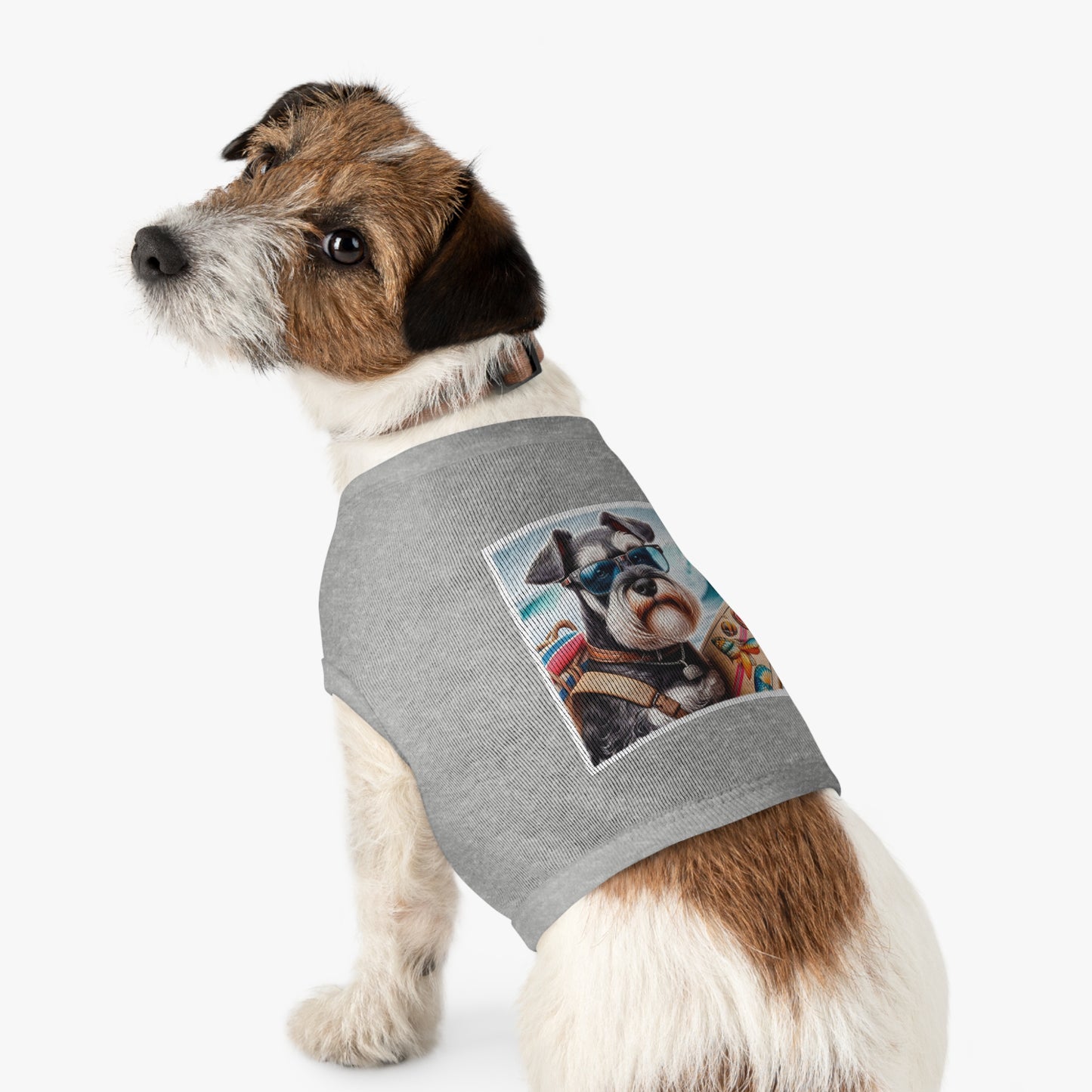 Miniature Schnauzer traveling surfer shirt Pets Printify